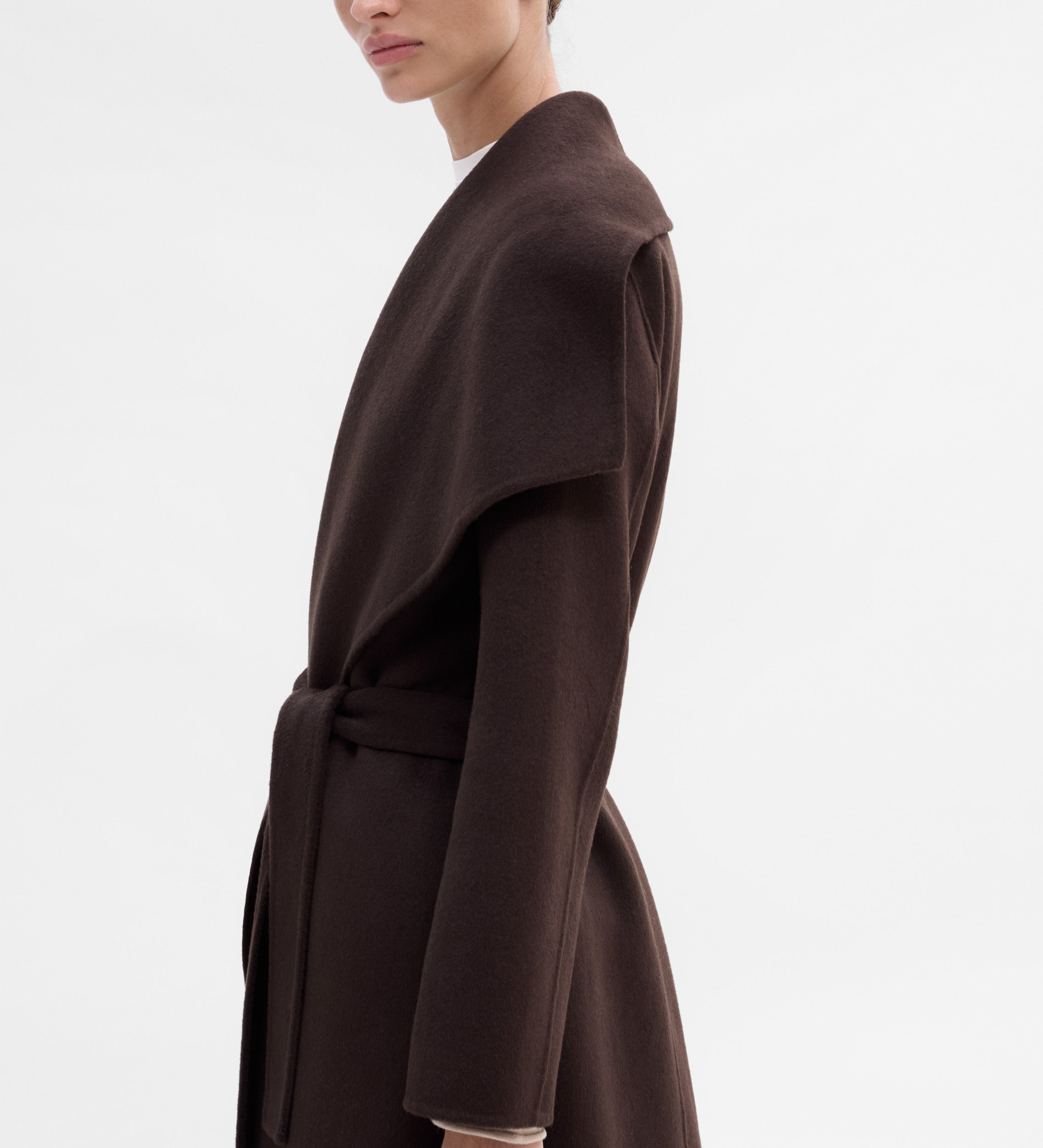 Manteau long double face