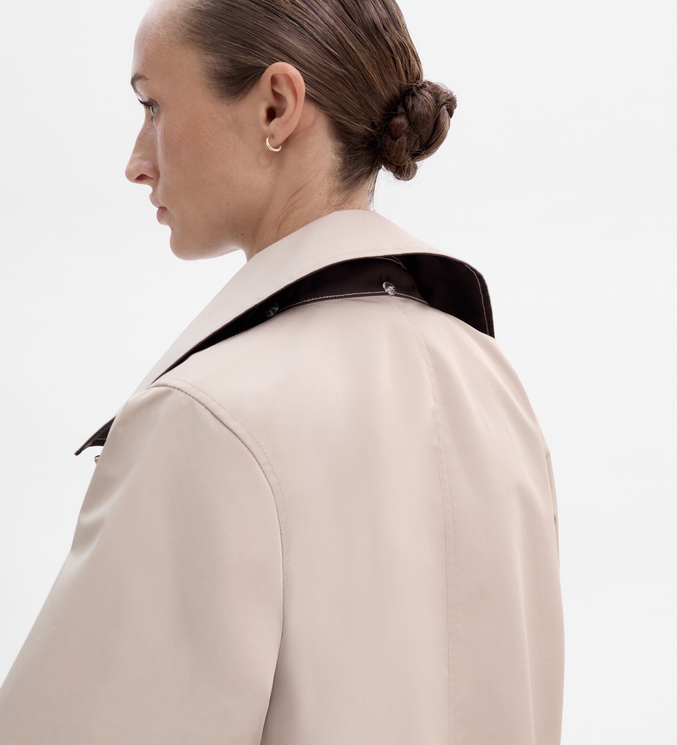 Reversible cape trench coat