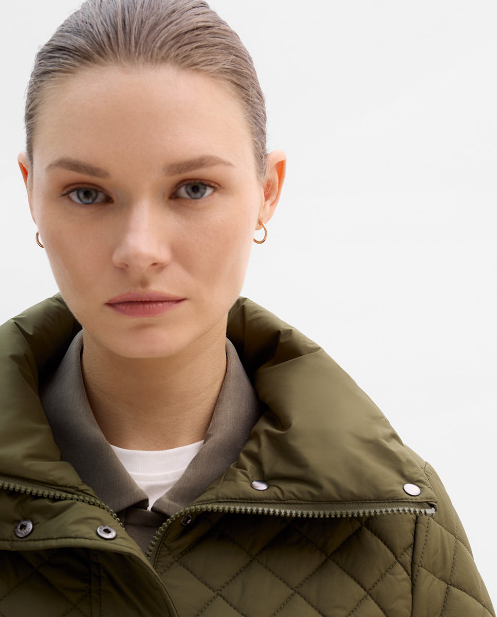 Double-collar padded parka