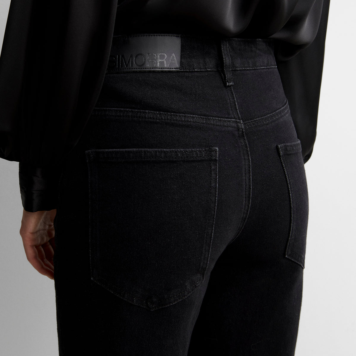 Straight cotton twill pants