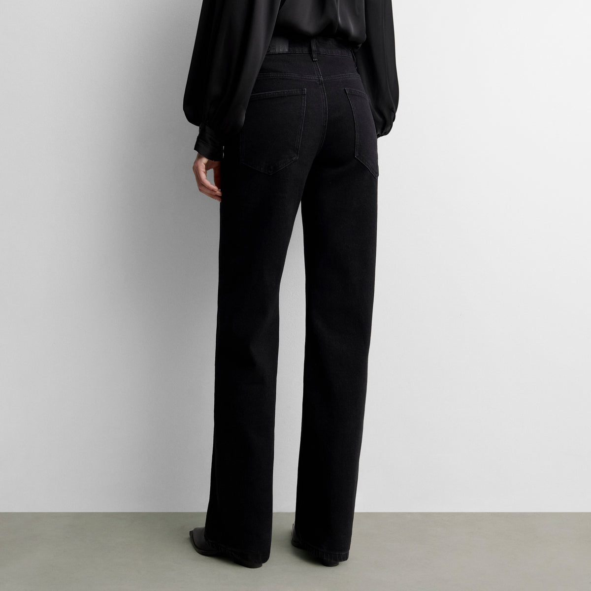 Straight cotton twill pants