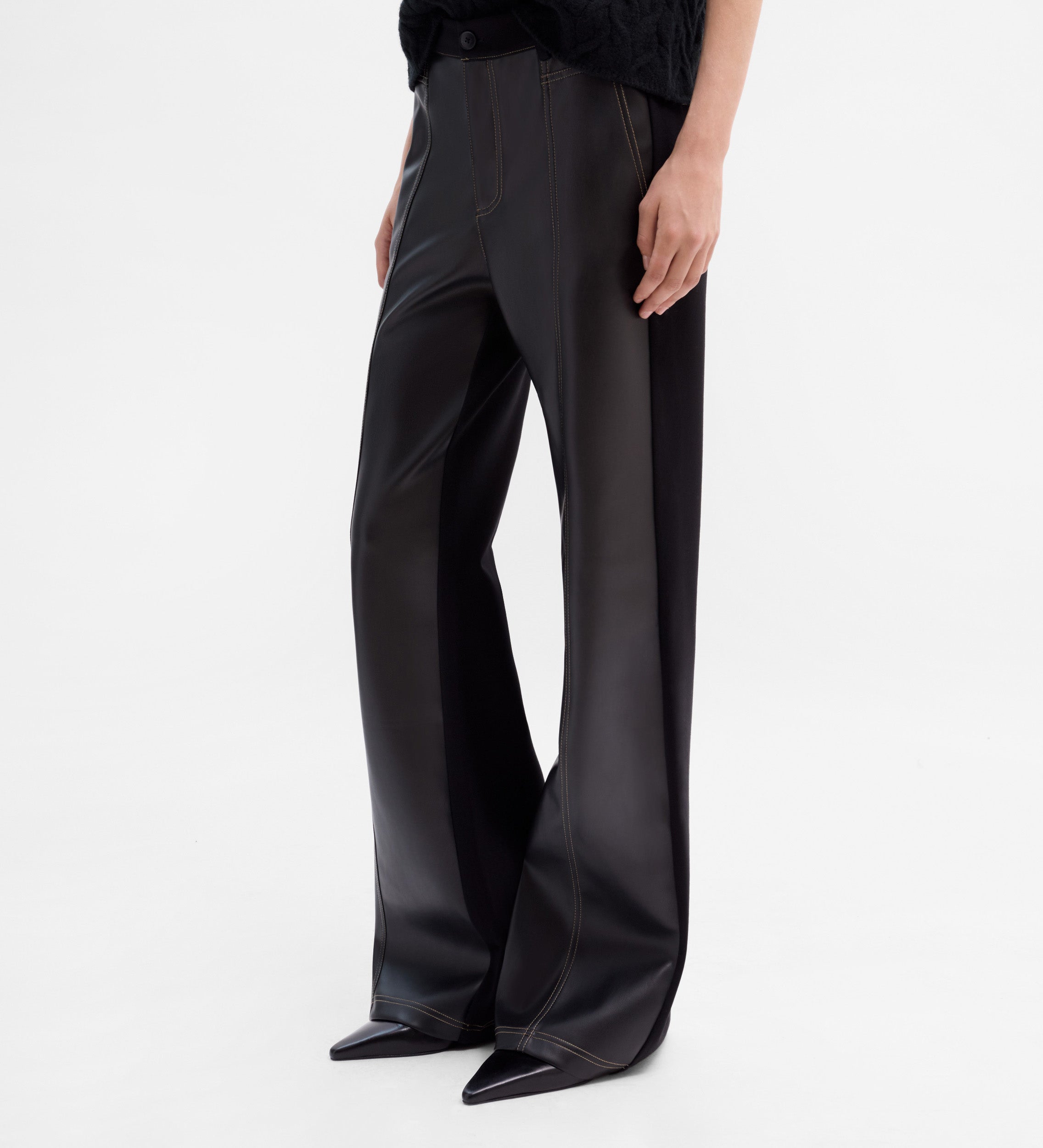 Pantalon bi-matière surpiqûres