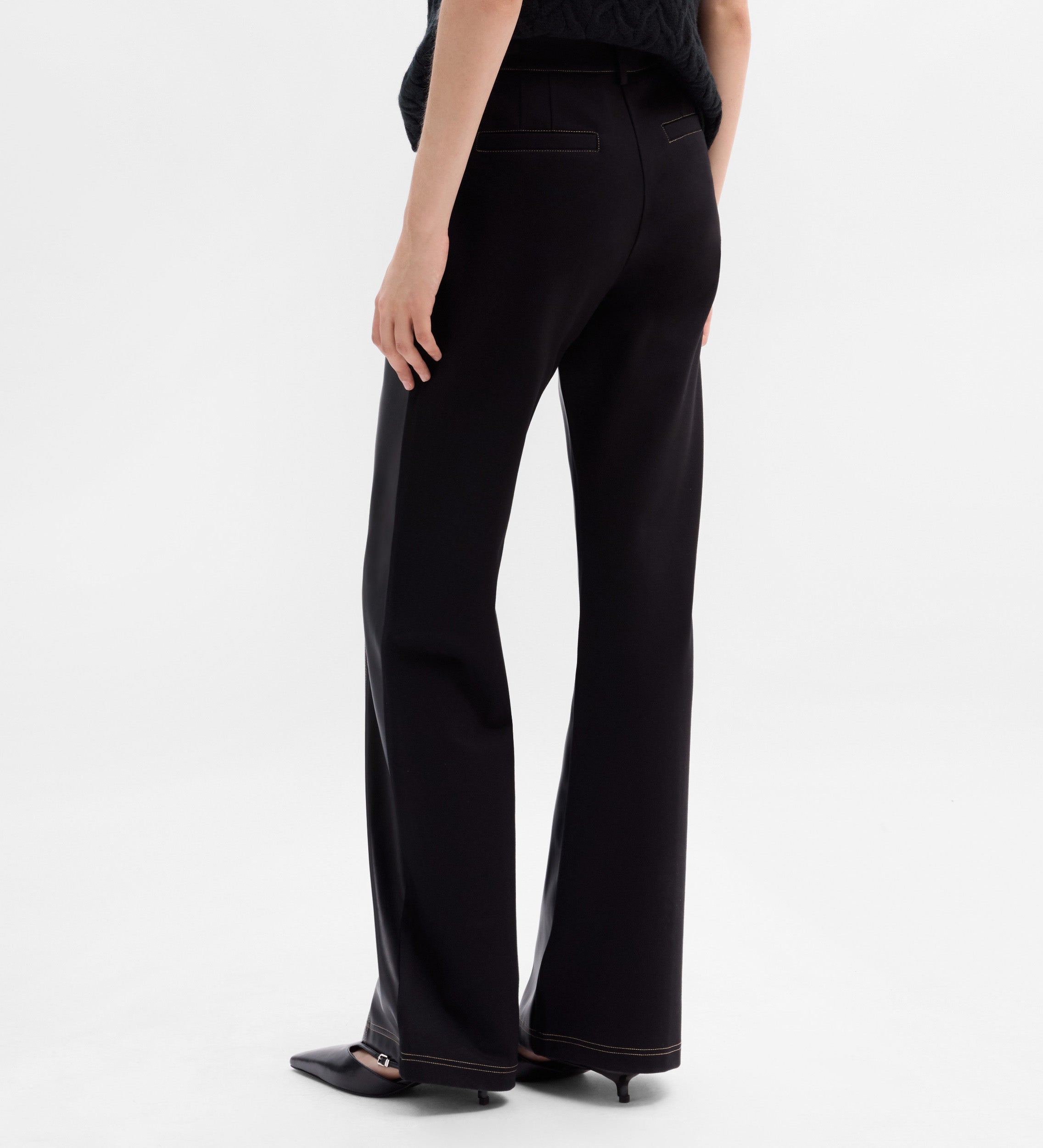 Pantalon bi-matière surpiqûres