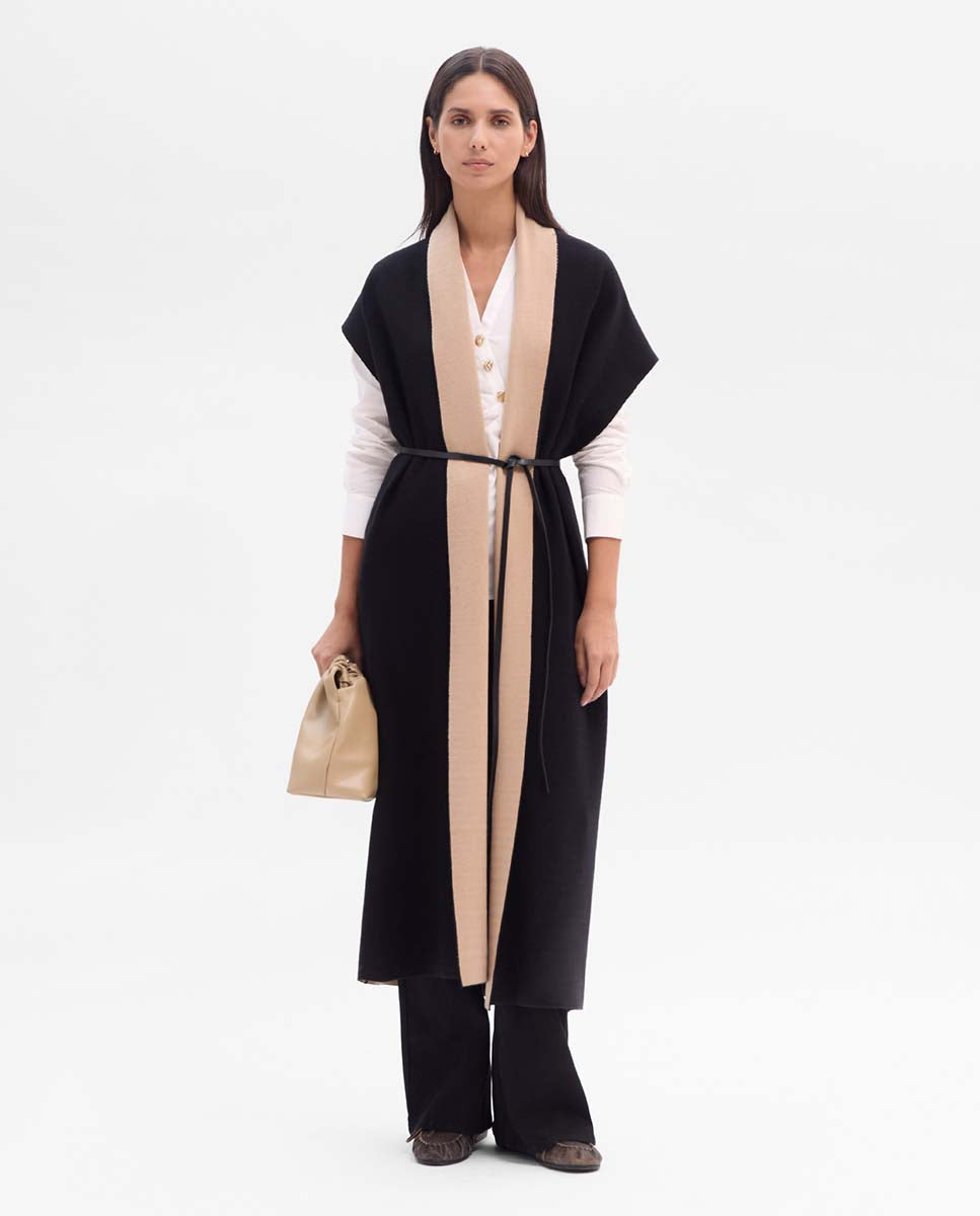 Gilet en tricot réversible