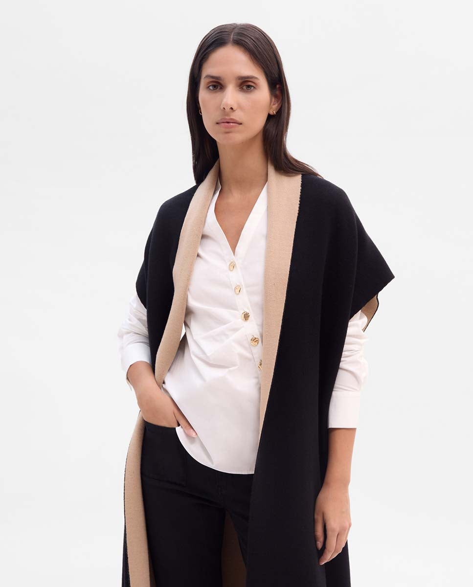 Gilet en tricot réversible