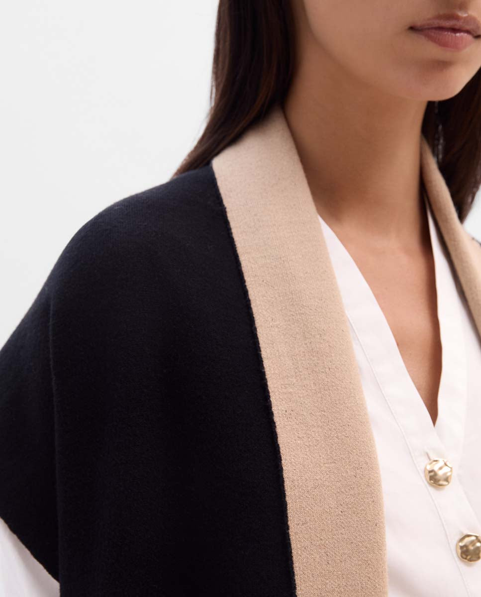 Gilet en tricot réversible