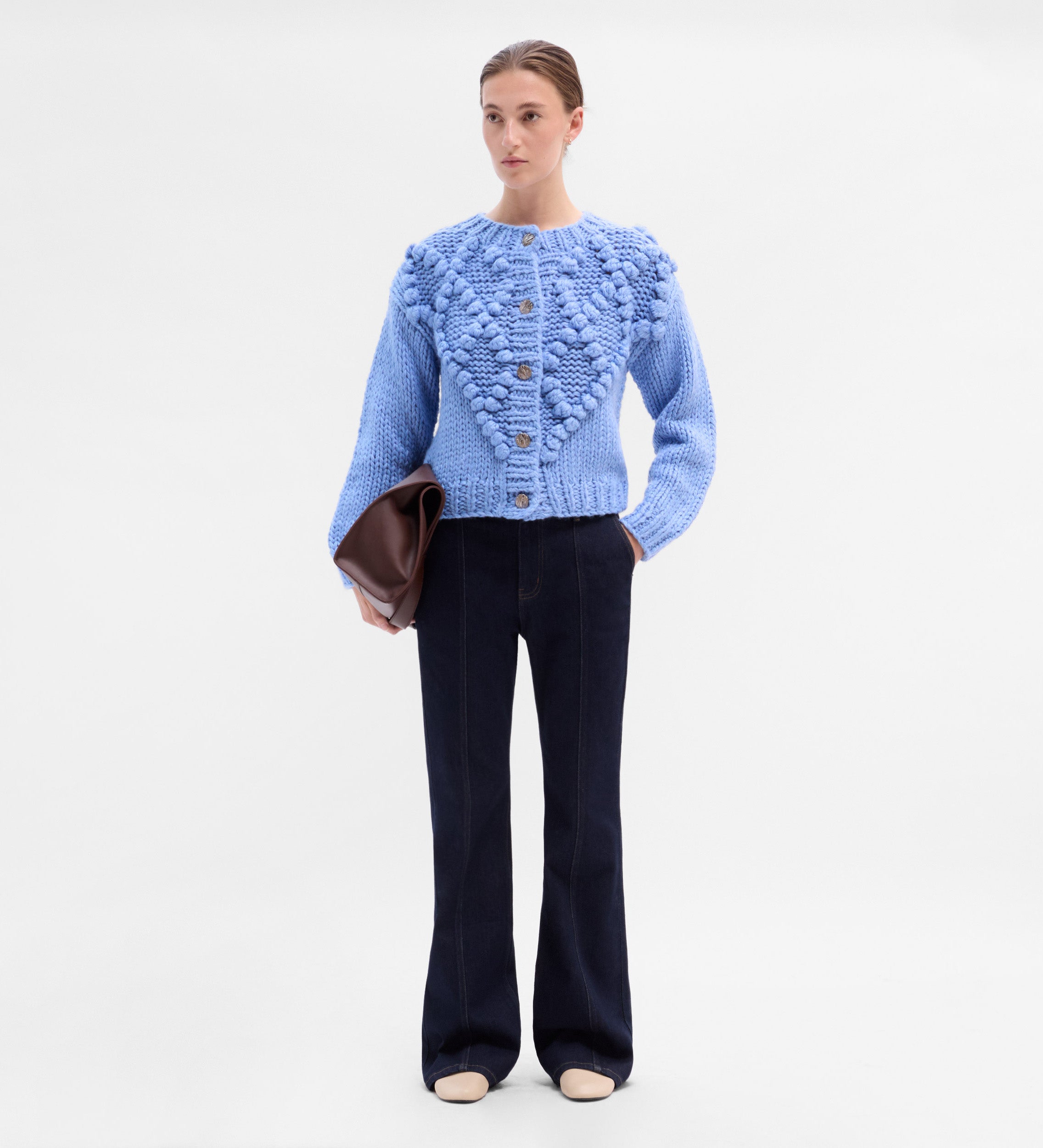 Chaqueta punto bordado 3D