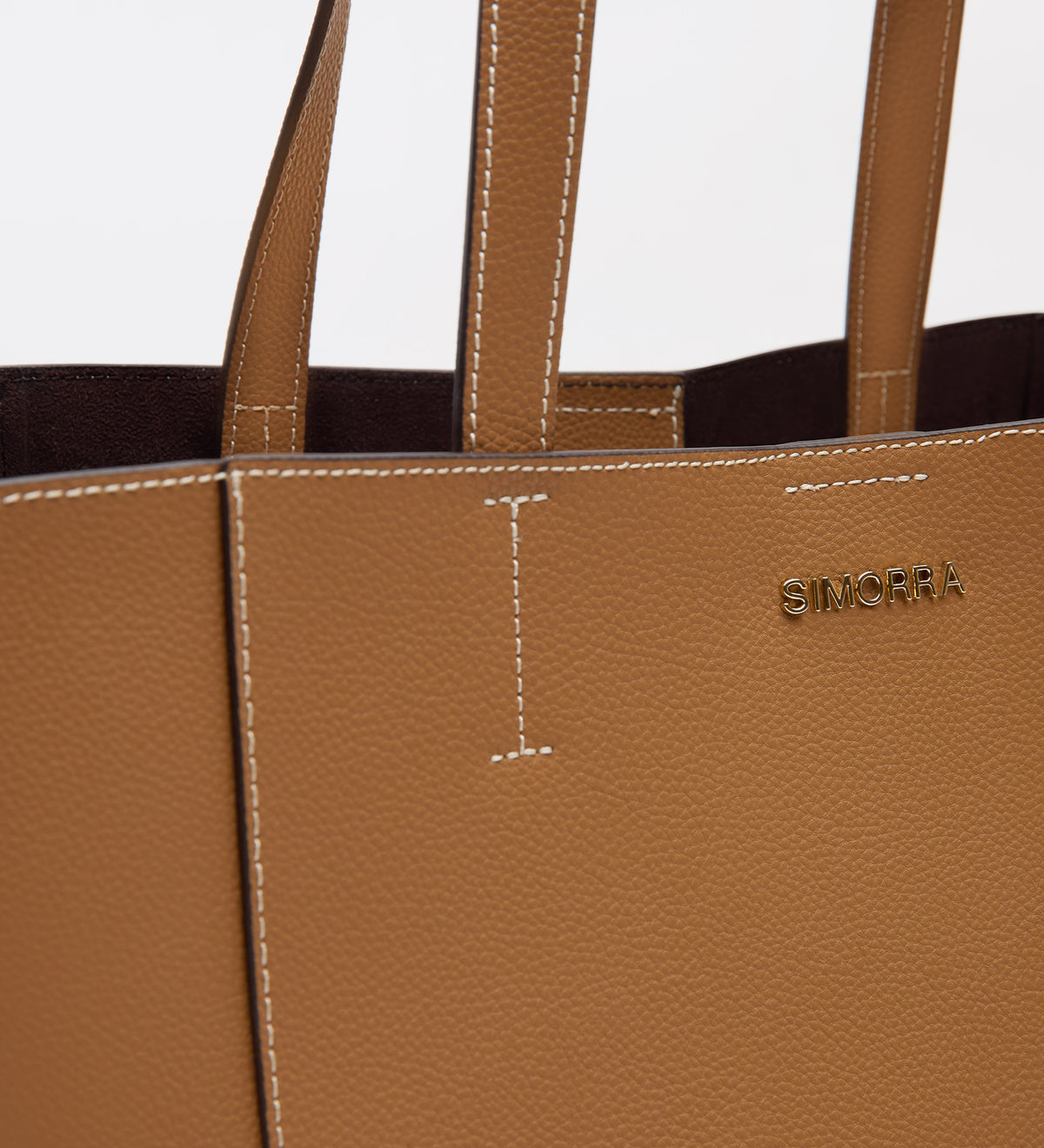 Leather shopper bag