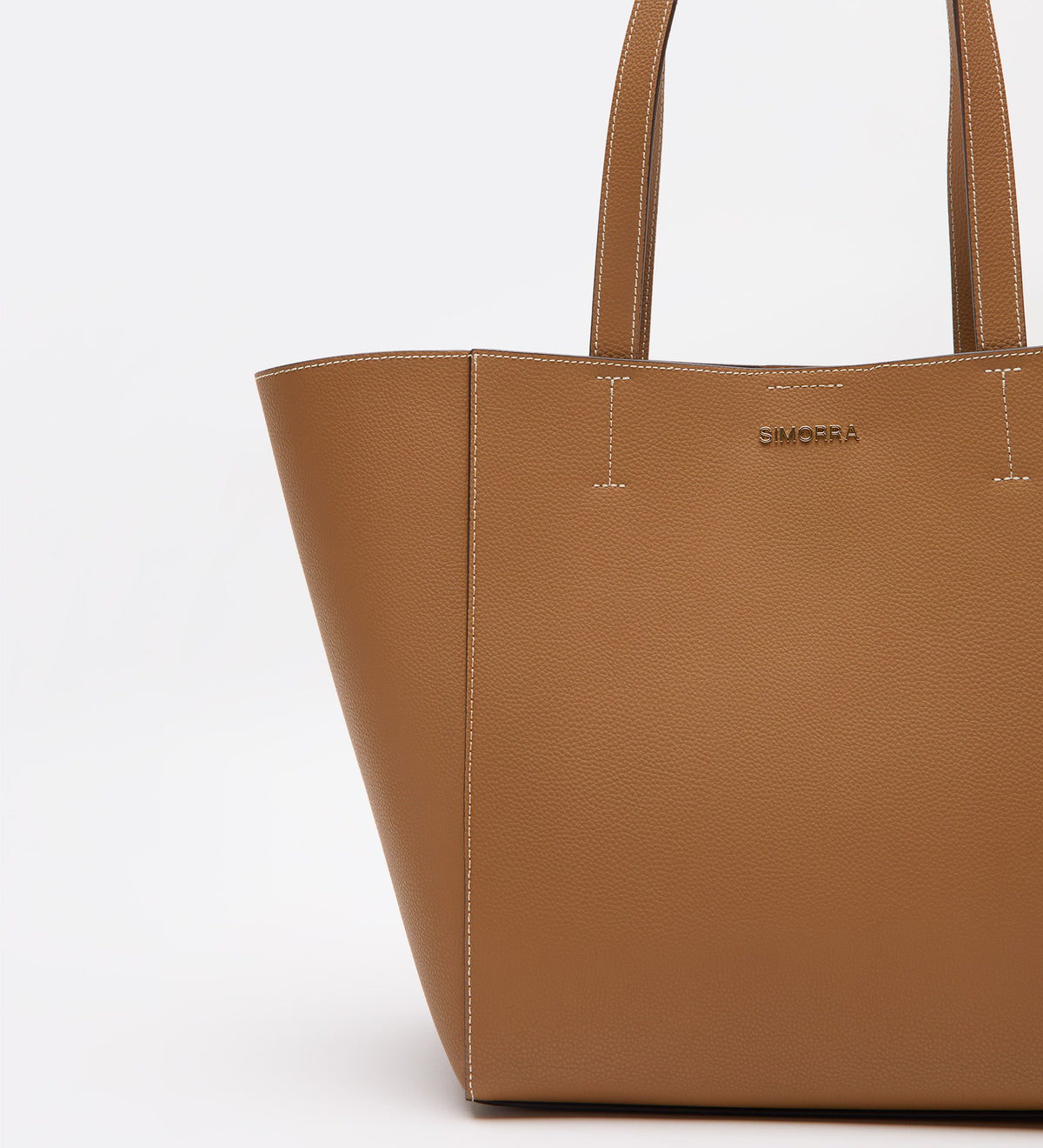 Leather shopper bag