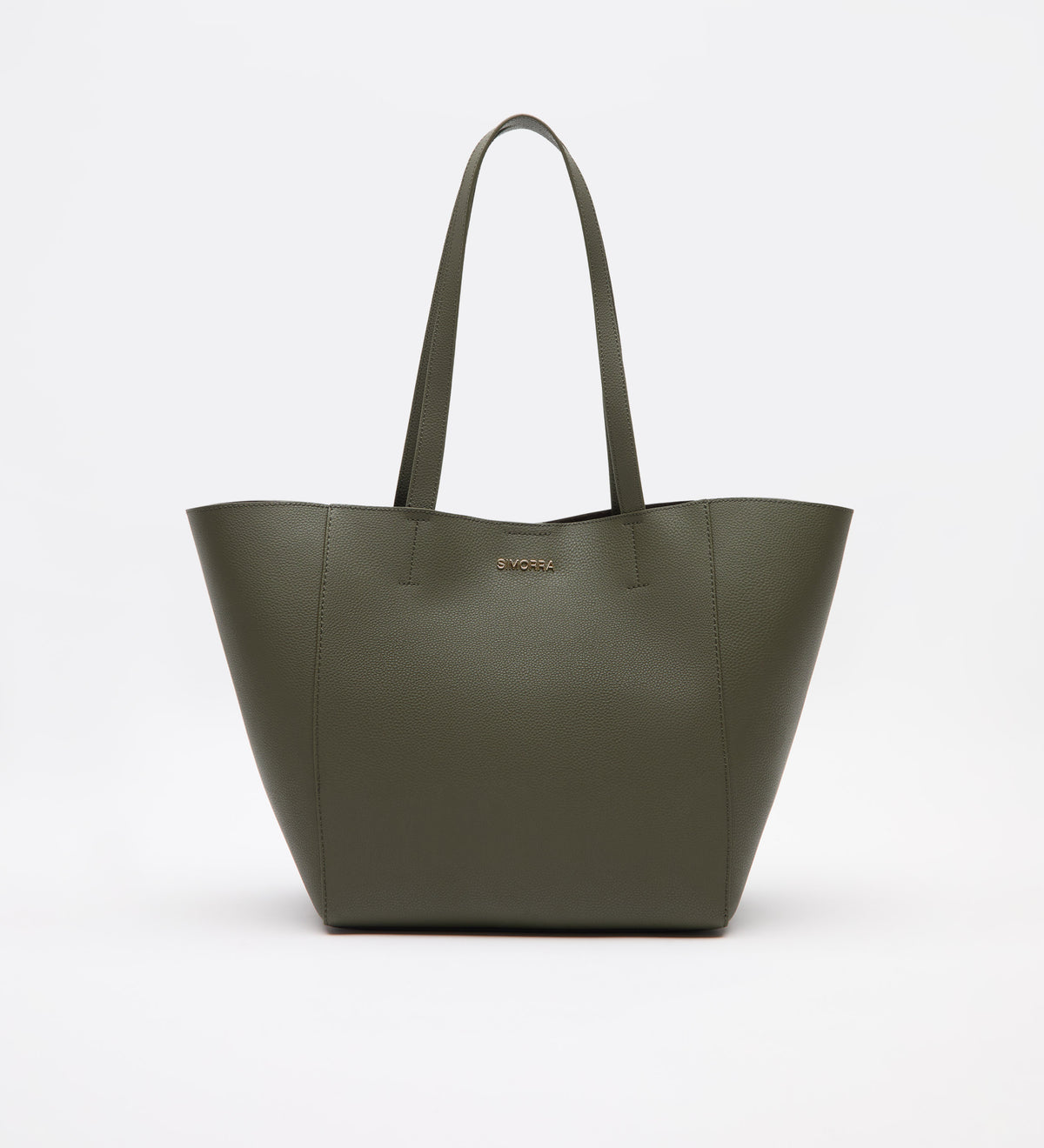 Leather shopper bag