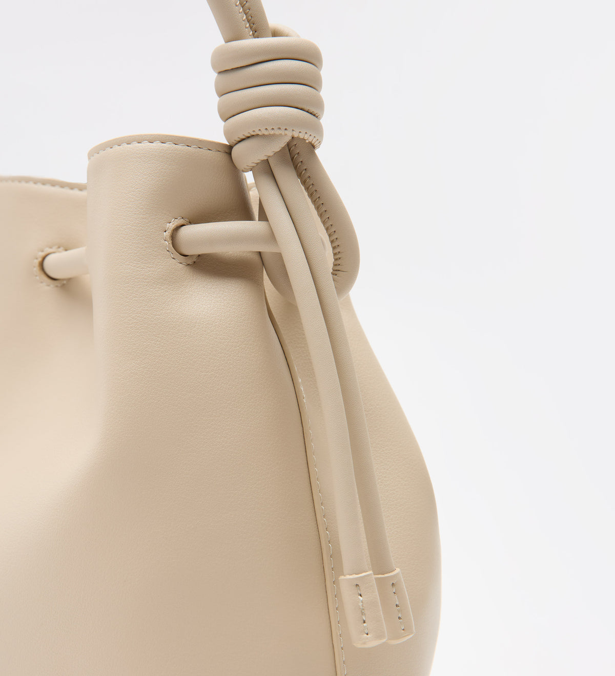 Leather bucket bag