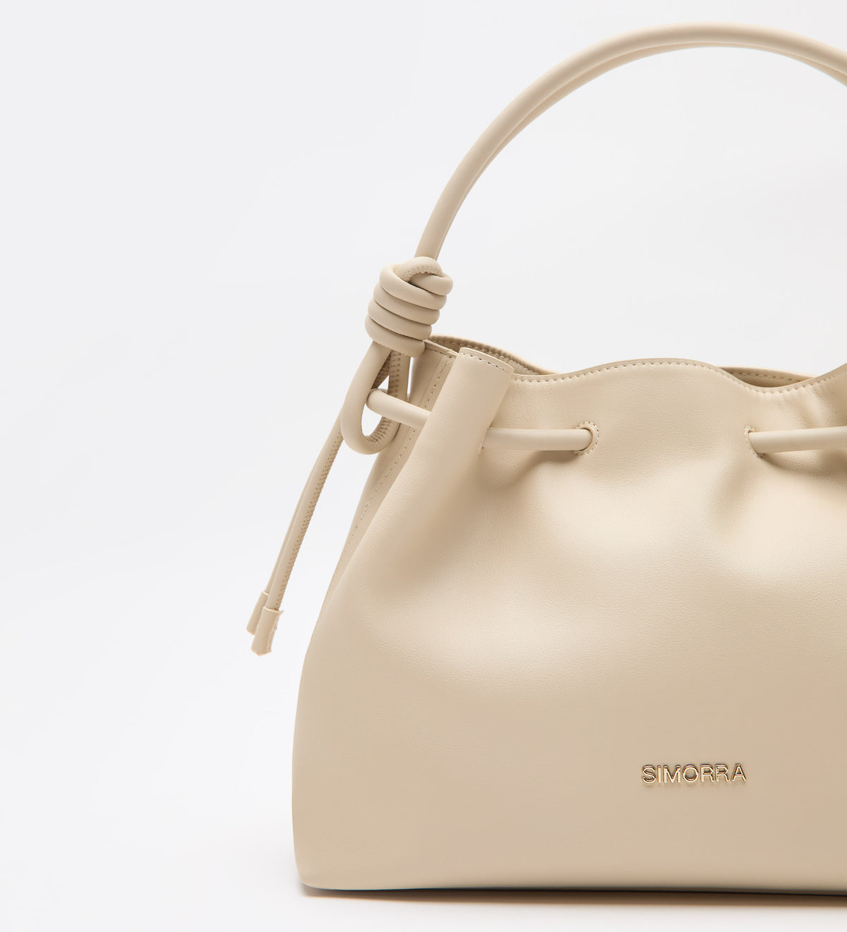 Leather bucket bag