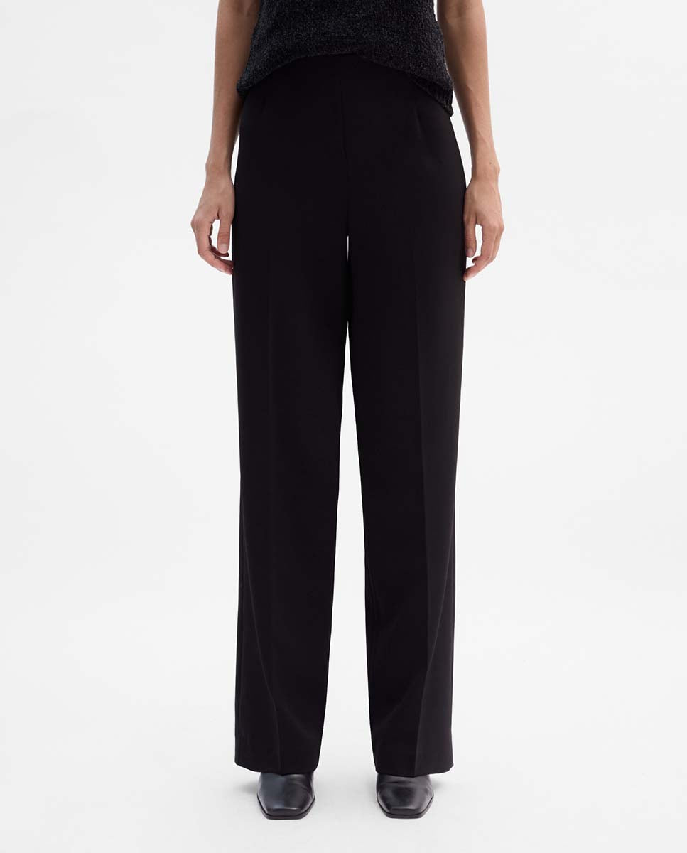 Straight stretch pants