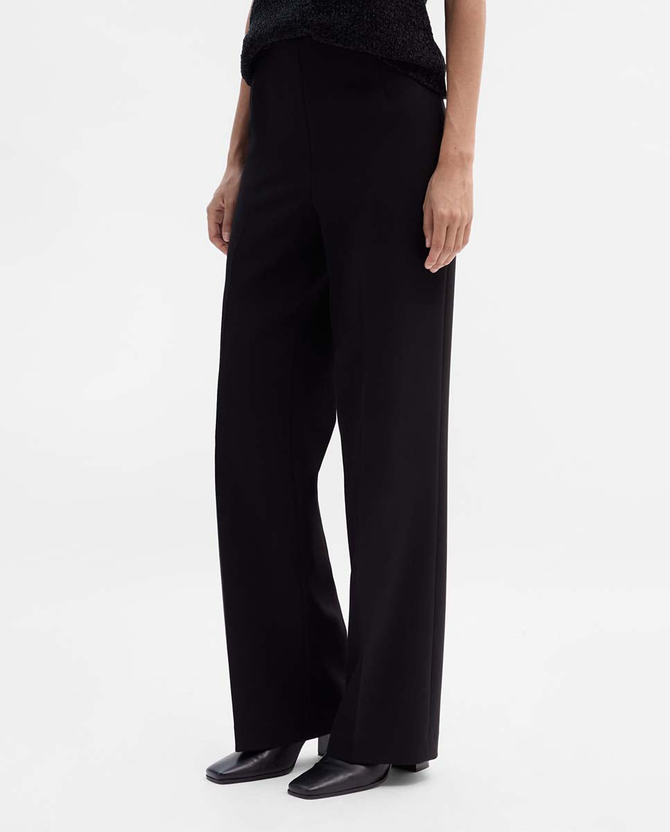 Straight stretch pants