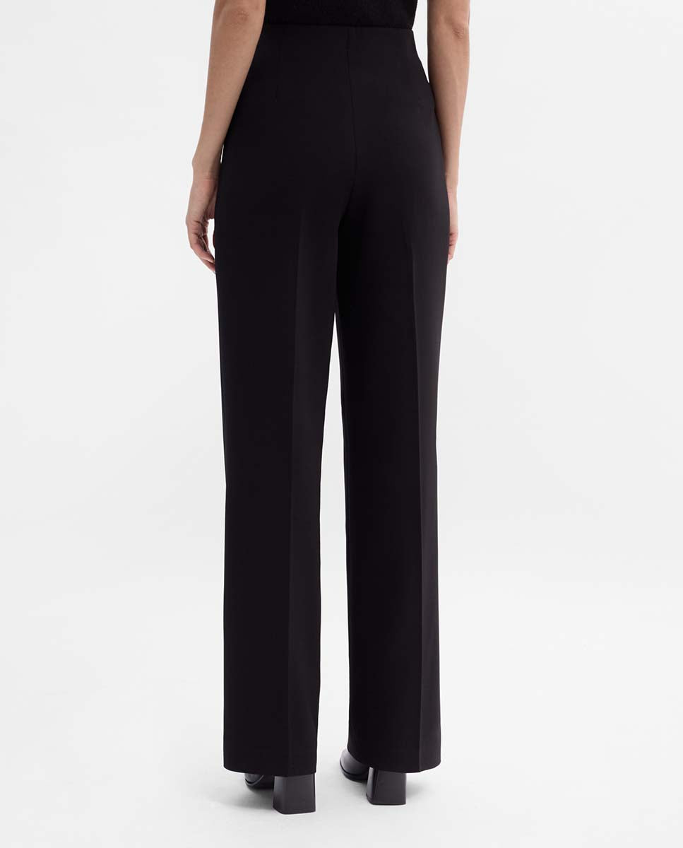 Straight stretch pants