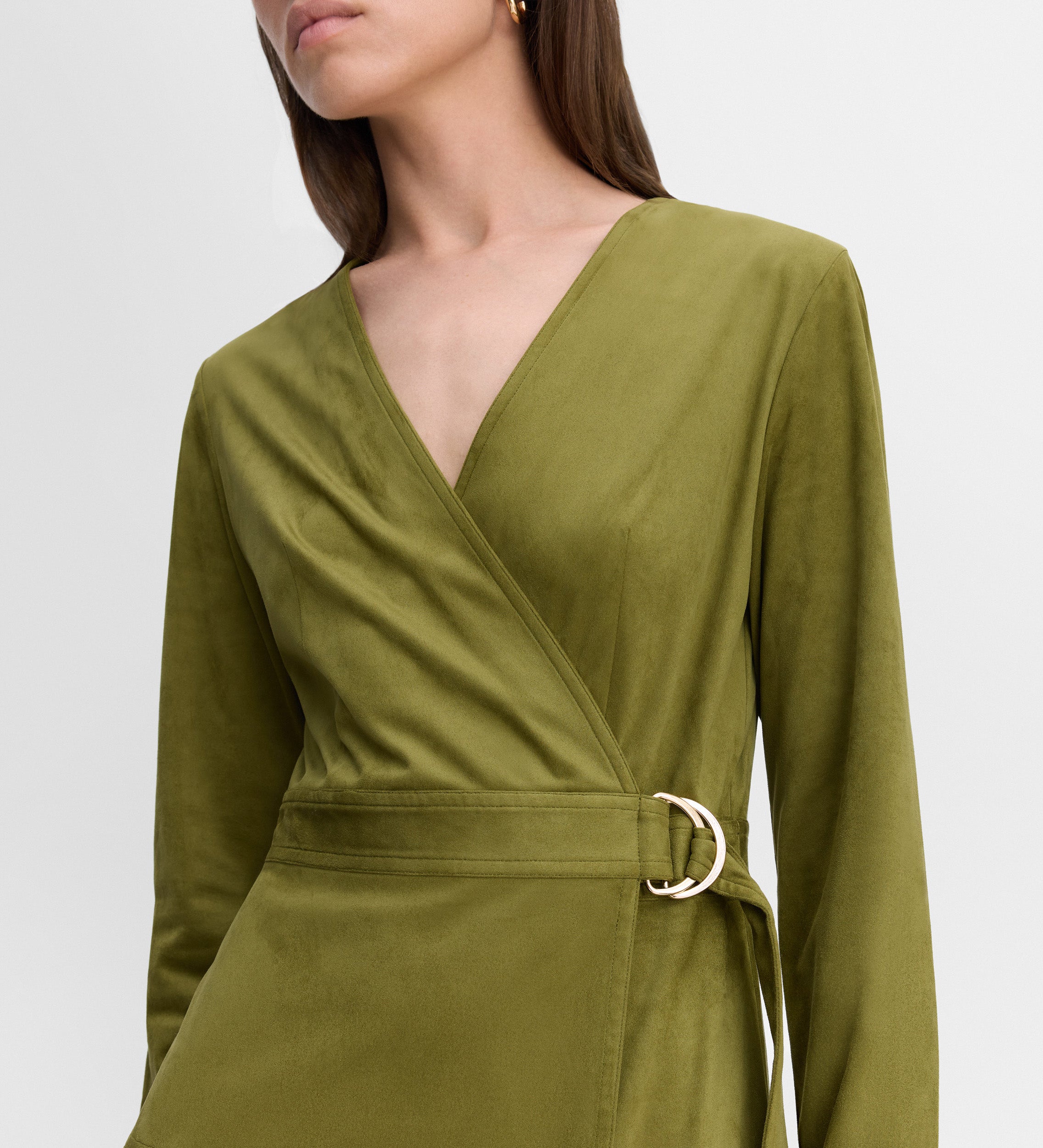 Robe en daim avec ceinture