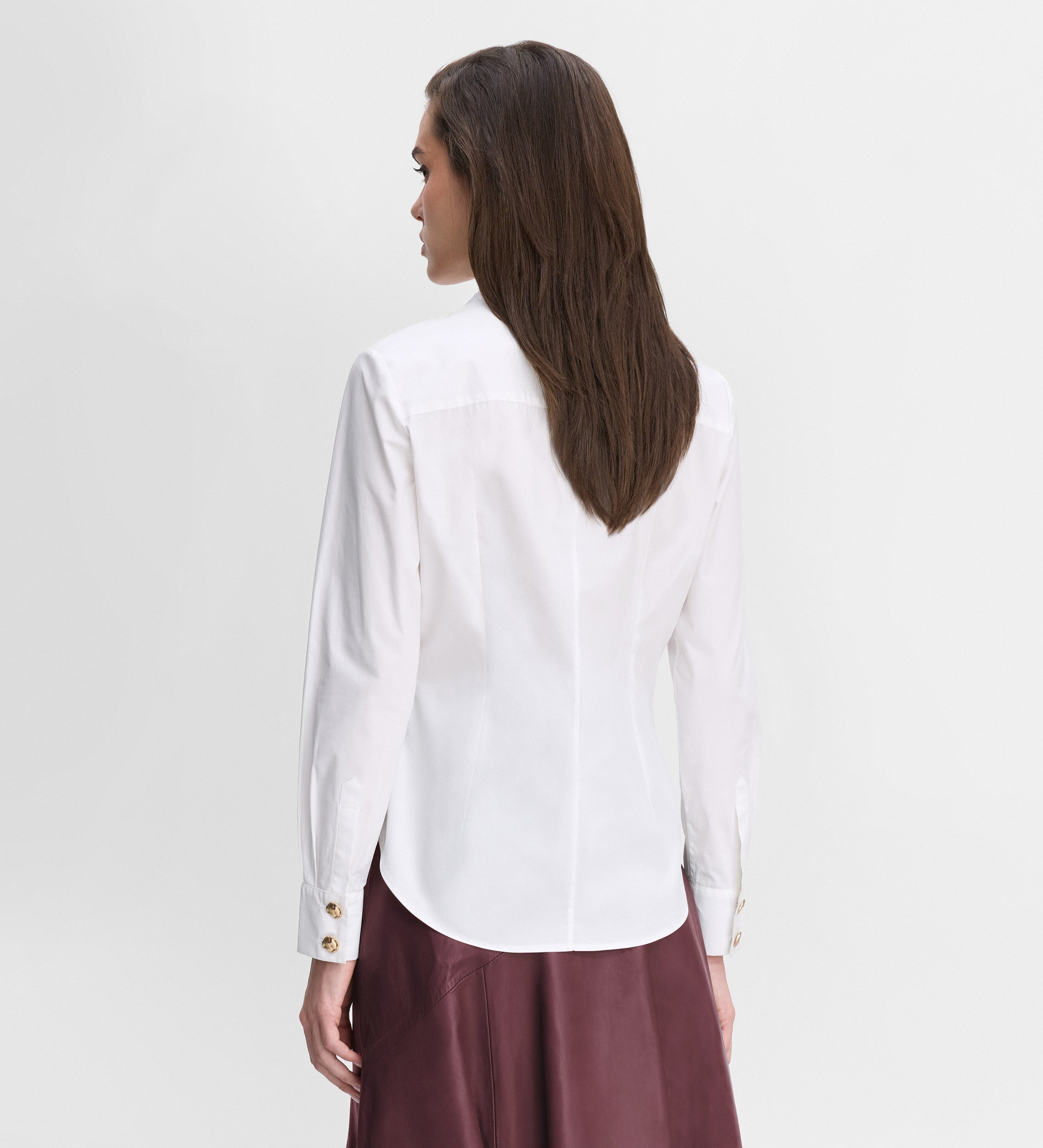 Button-down fitted blouse
