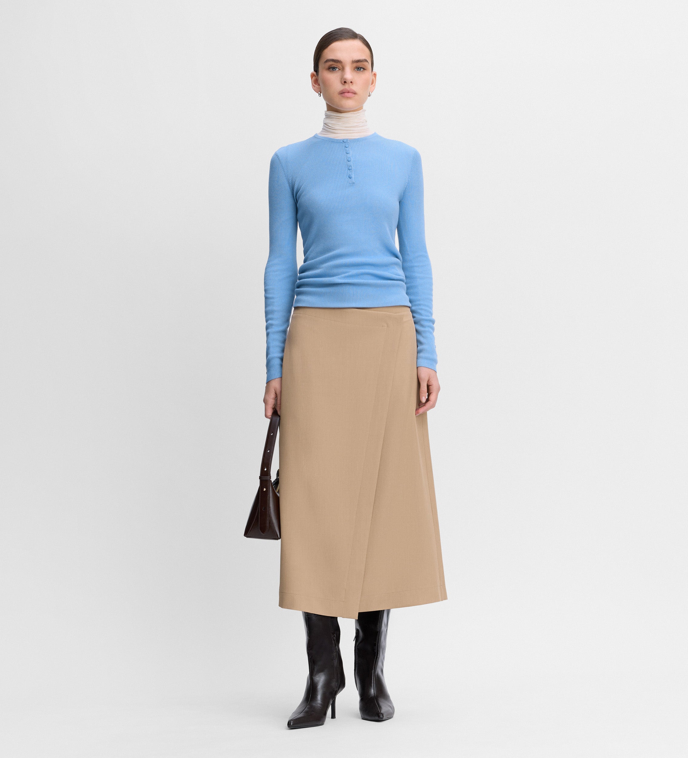 Jupe midi portefeuille