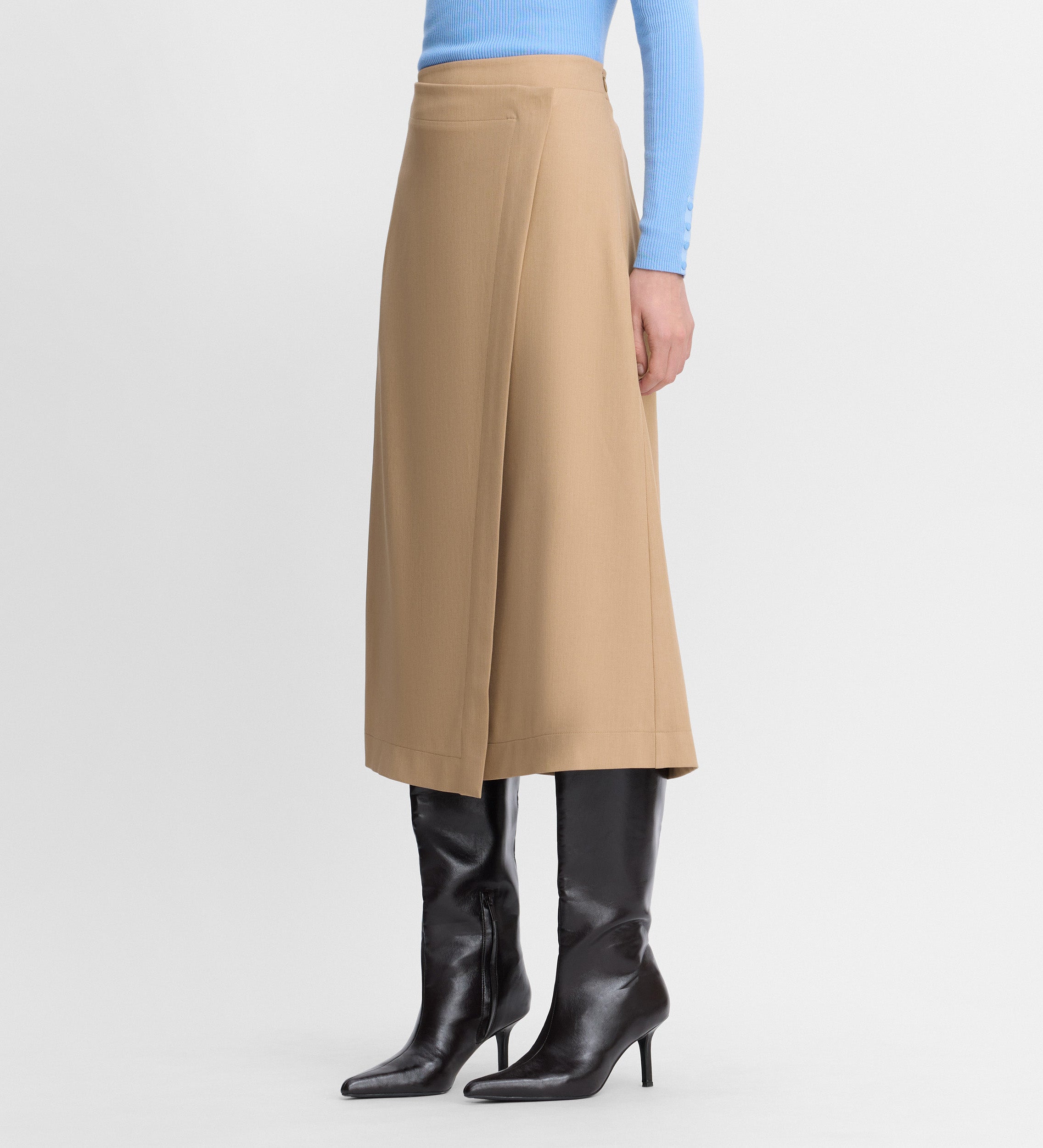Jupe midi portefeuille