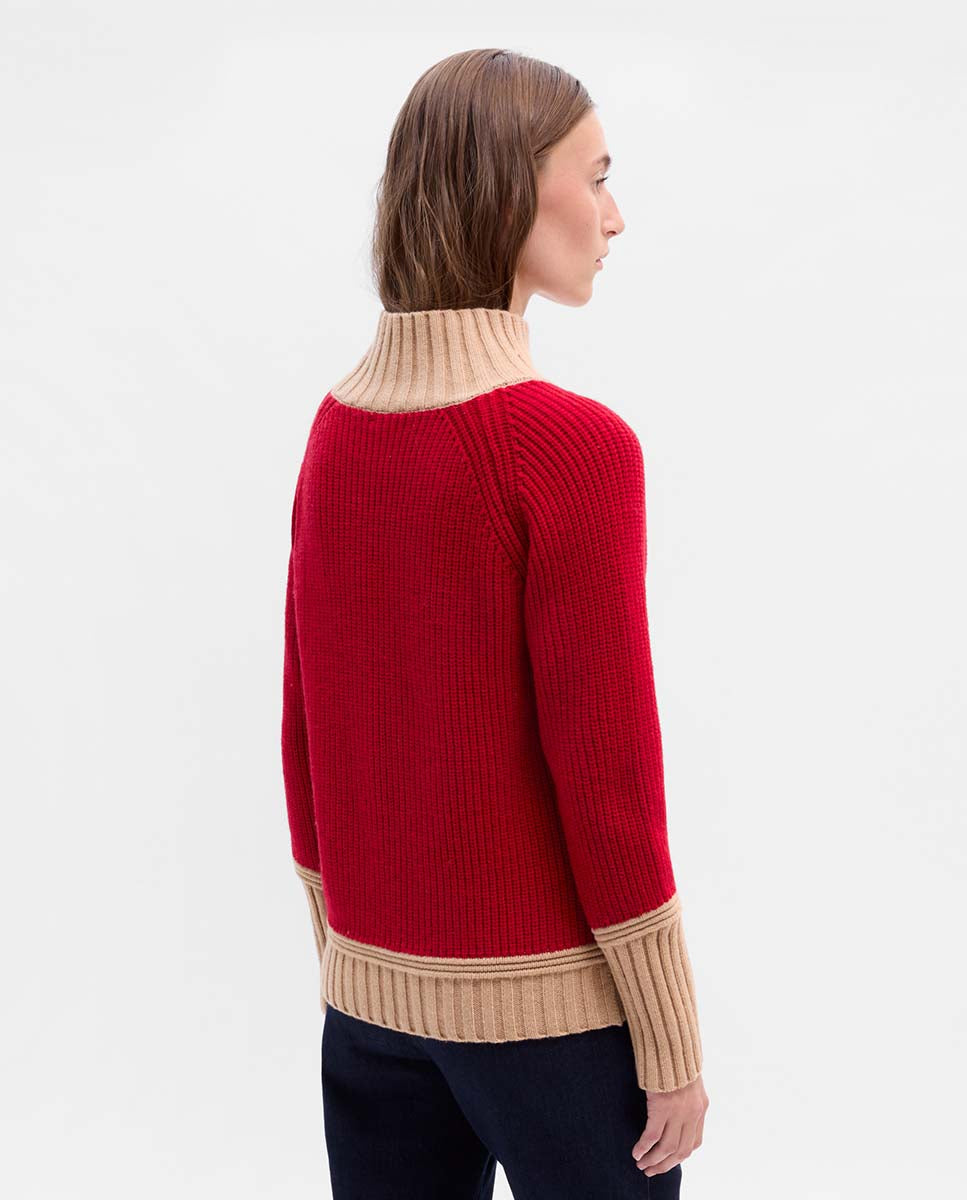 Pull bicolore à huit motifs