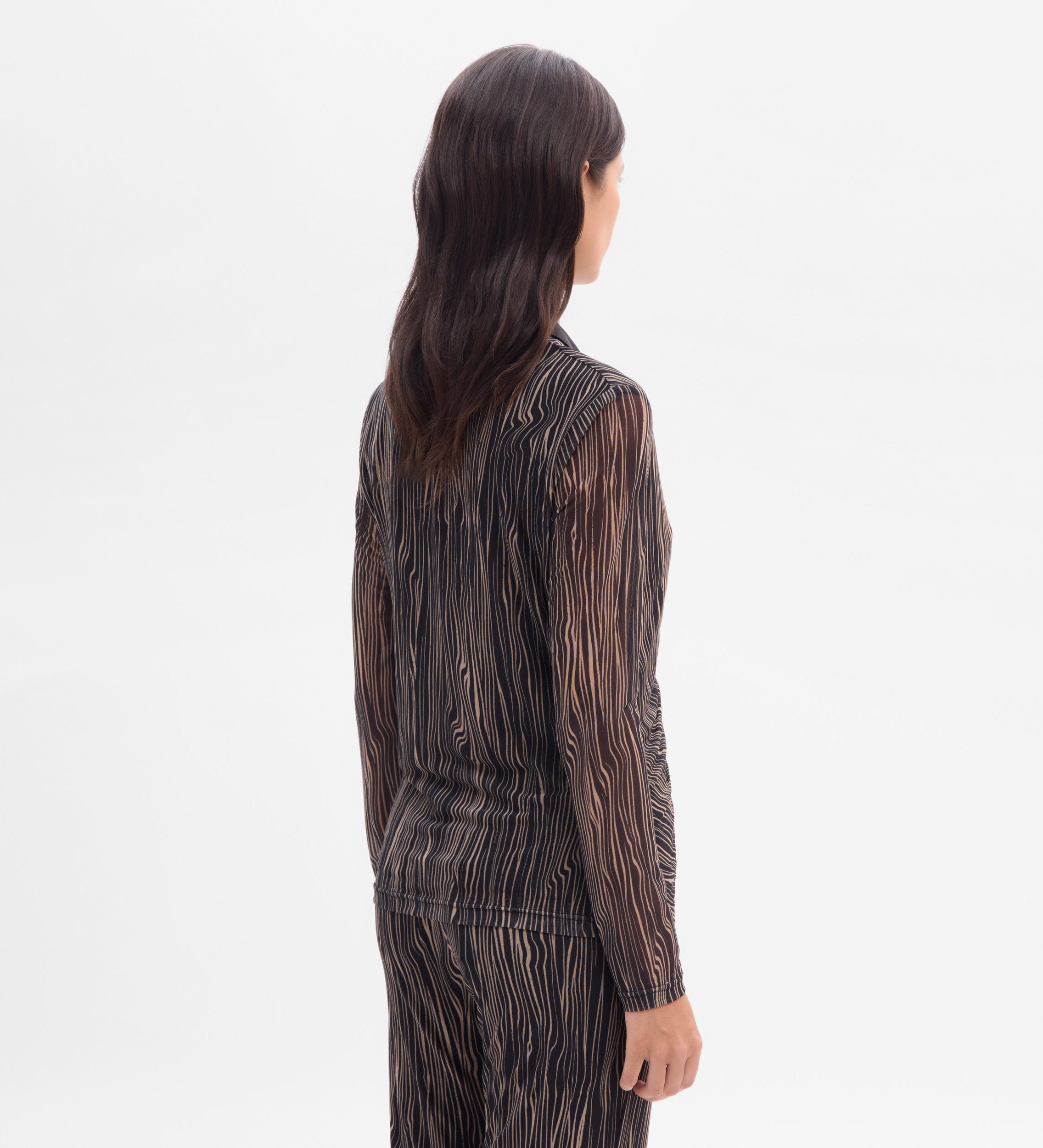 Haut en tulle imprimé