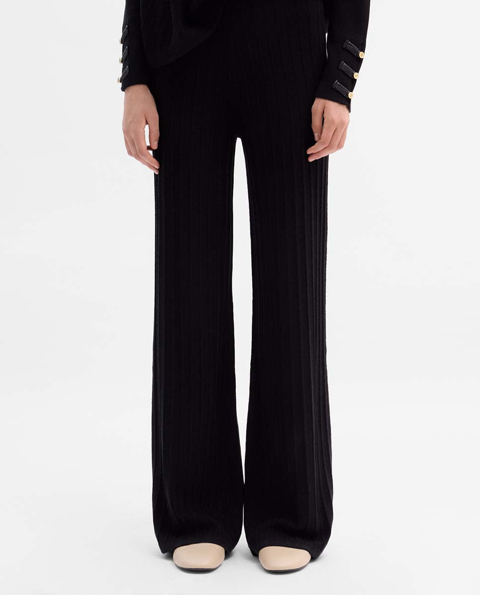 Textured knit pants