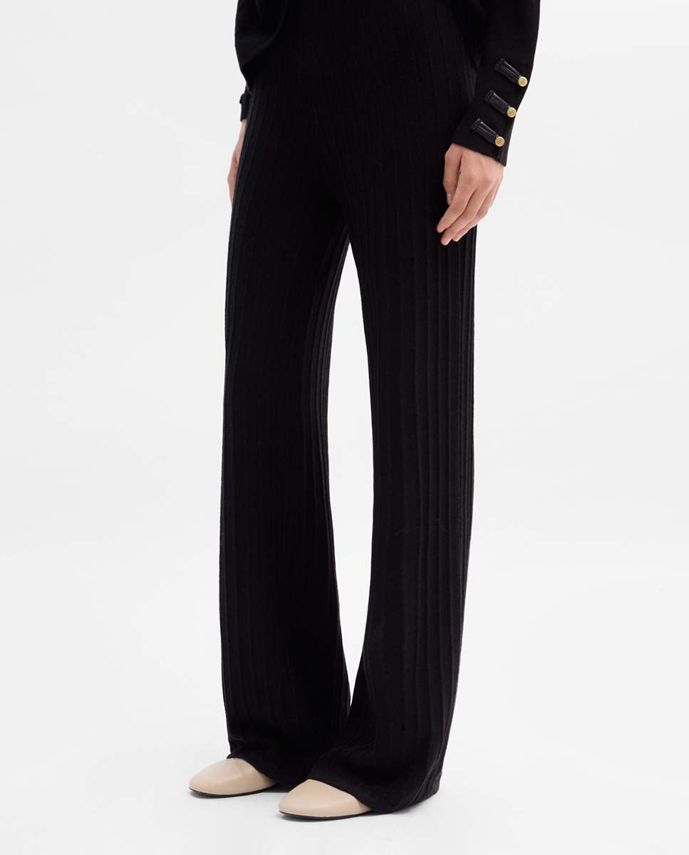 Textured knit pants