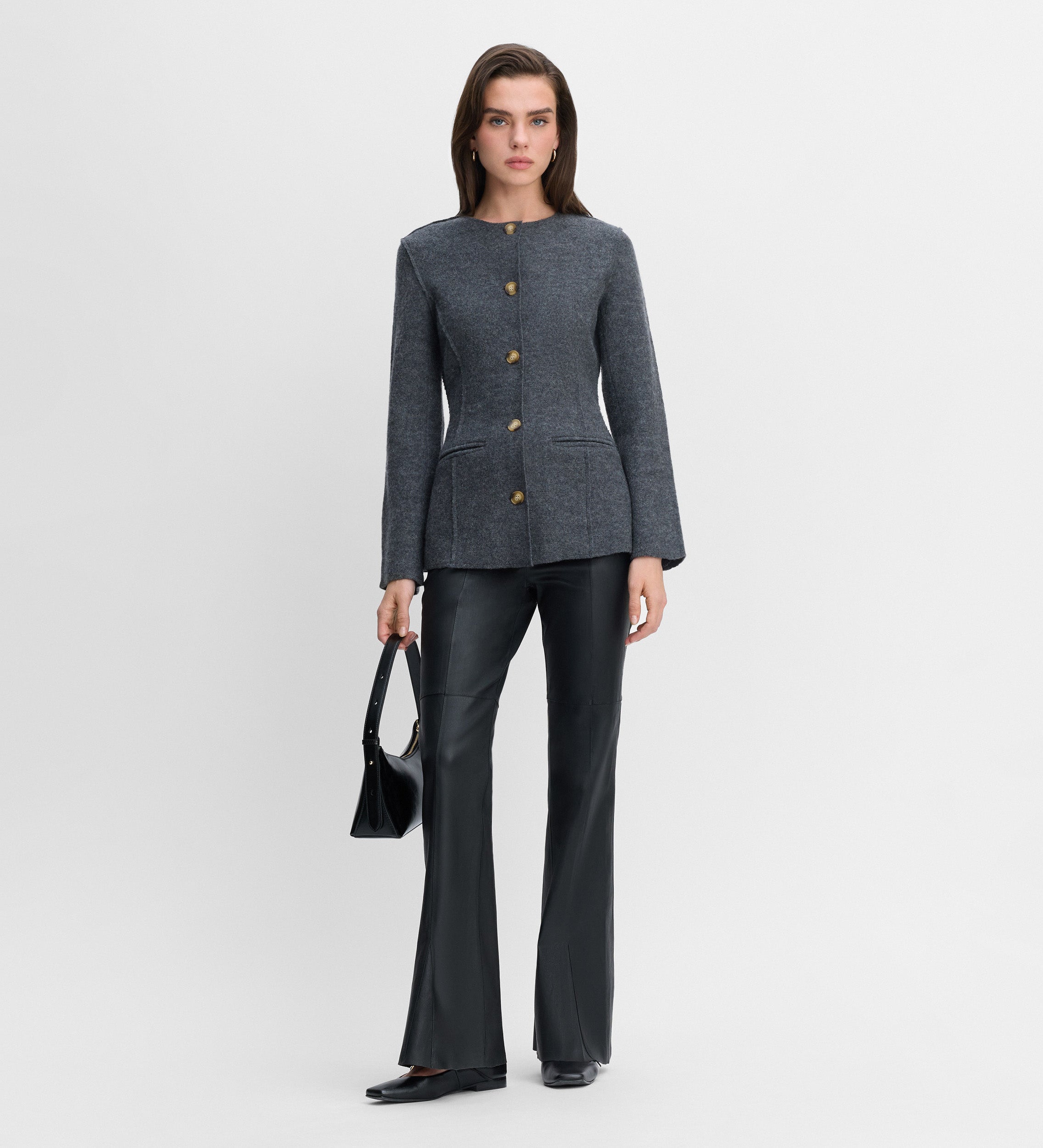 Chaqueta lana botones
