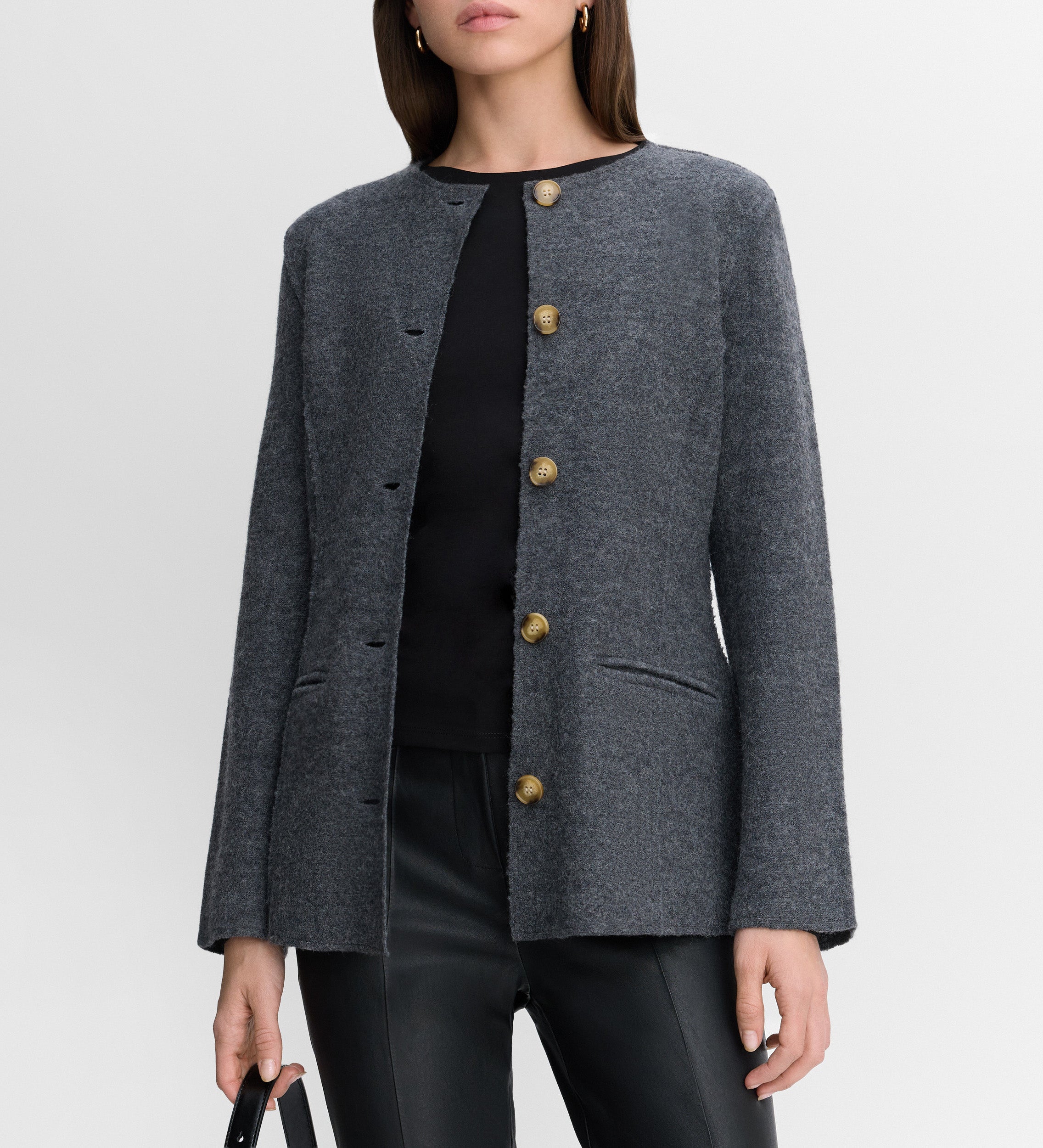 Chaqueta lana botones