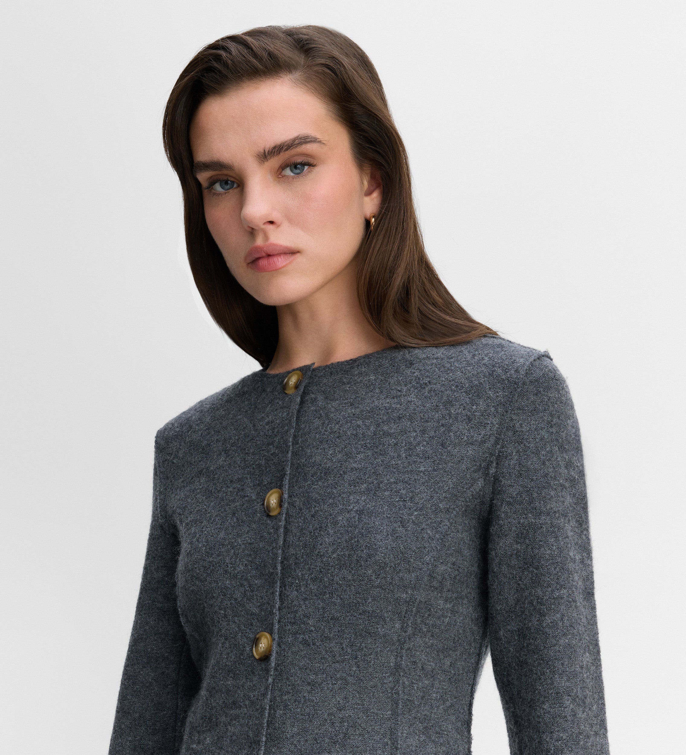 Chaqueta lana botones
