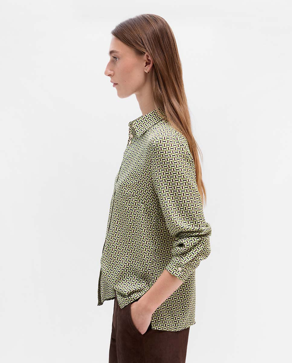 Camisa fluida estampada