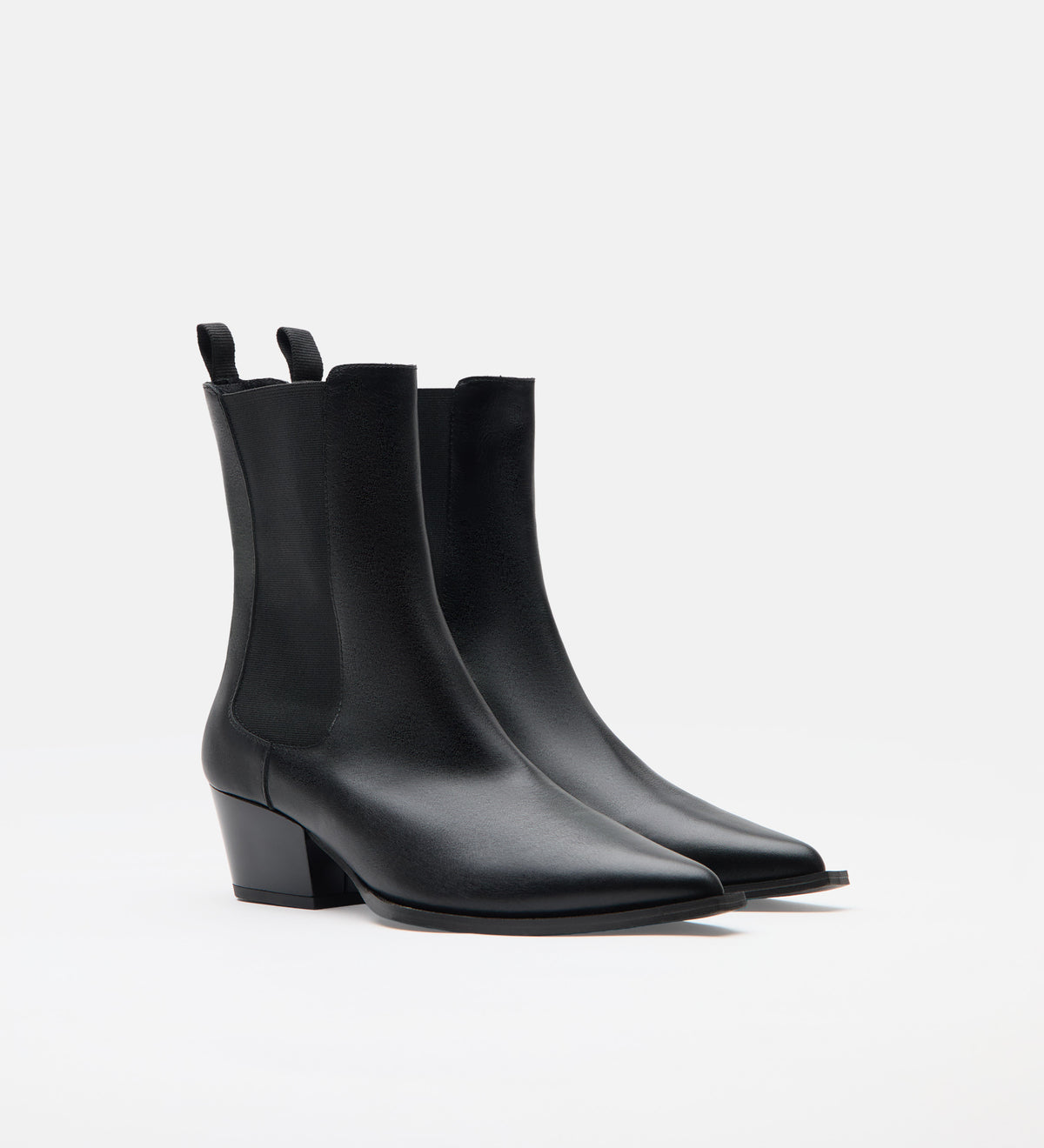 Leather ankle boot