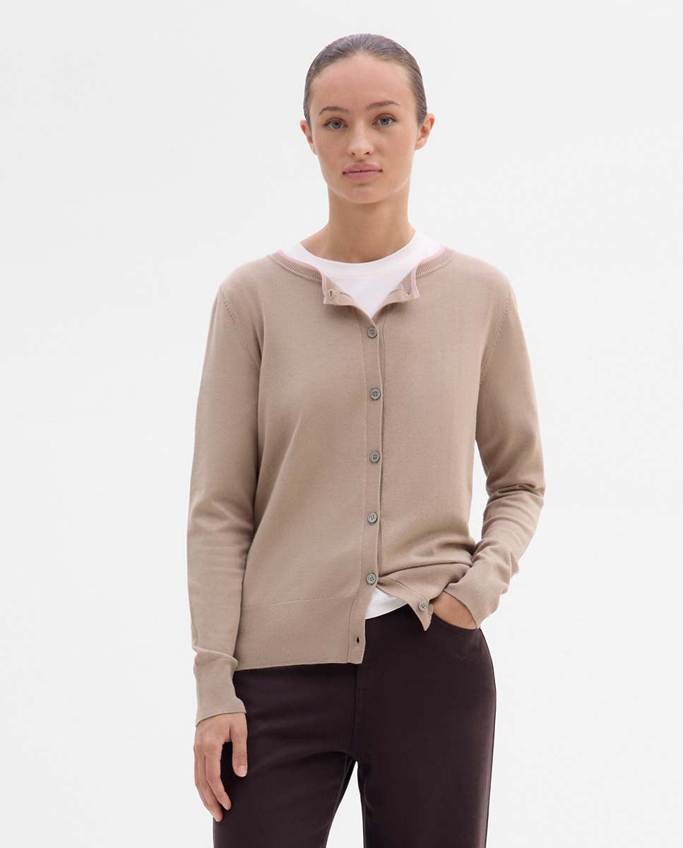 Two-tone knitted jacket