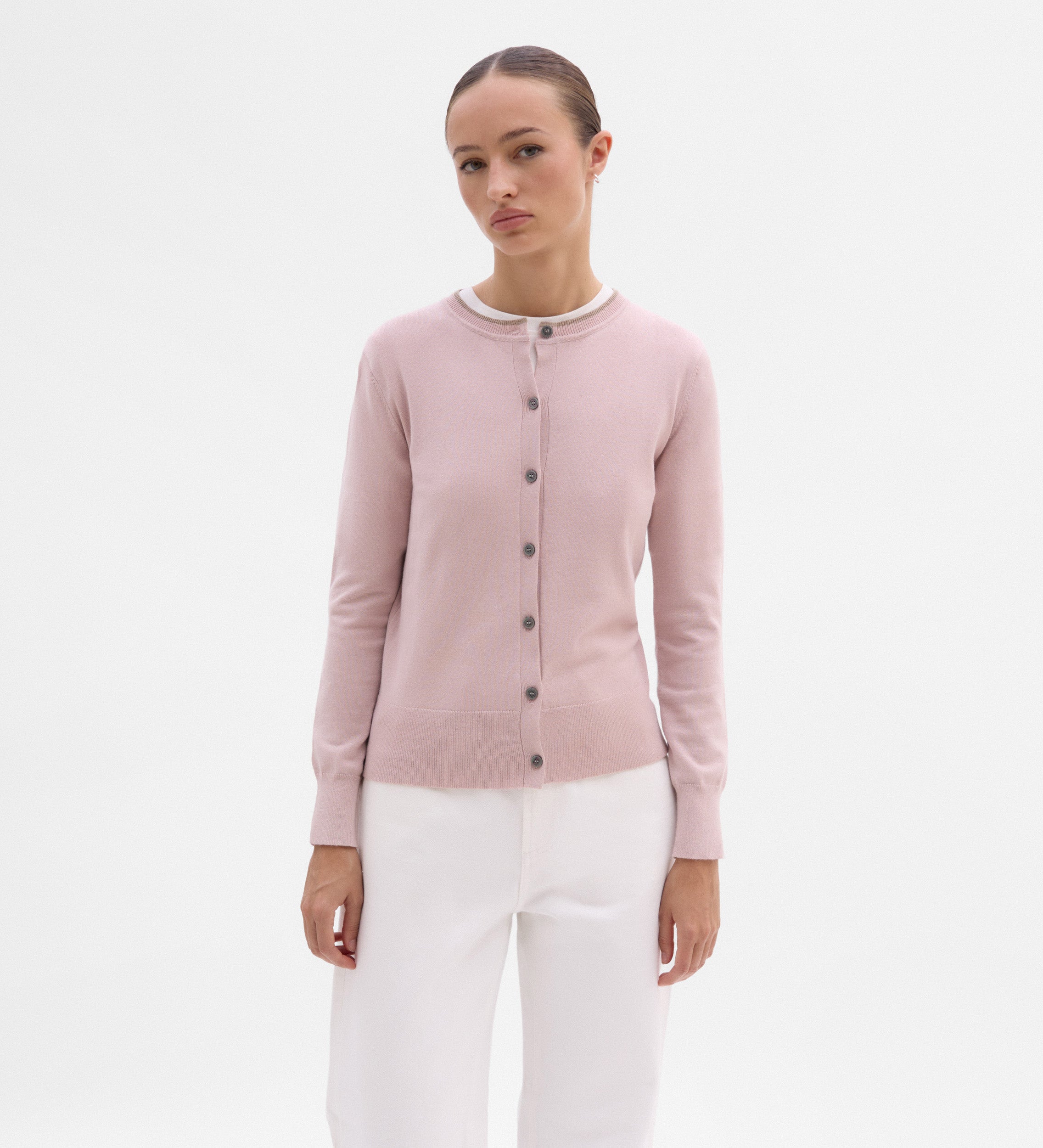Chaqueta de punto bicolor