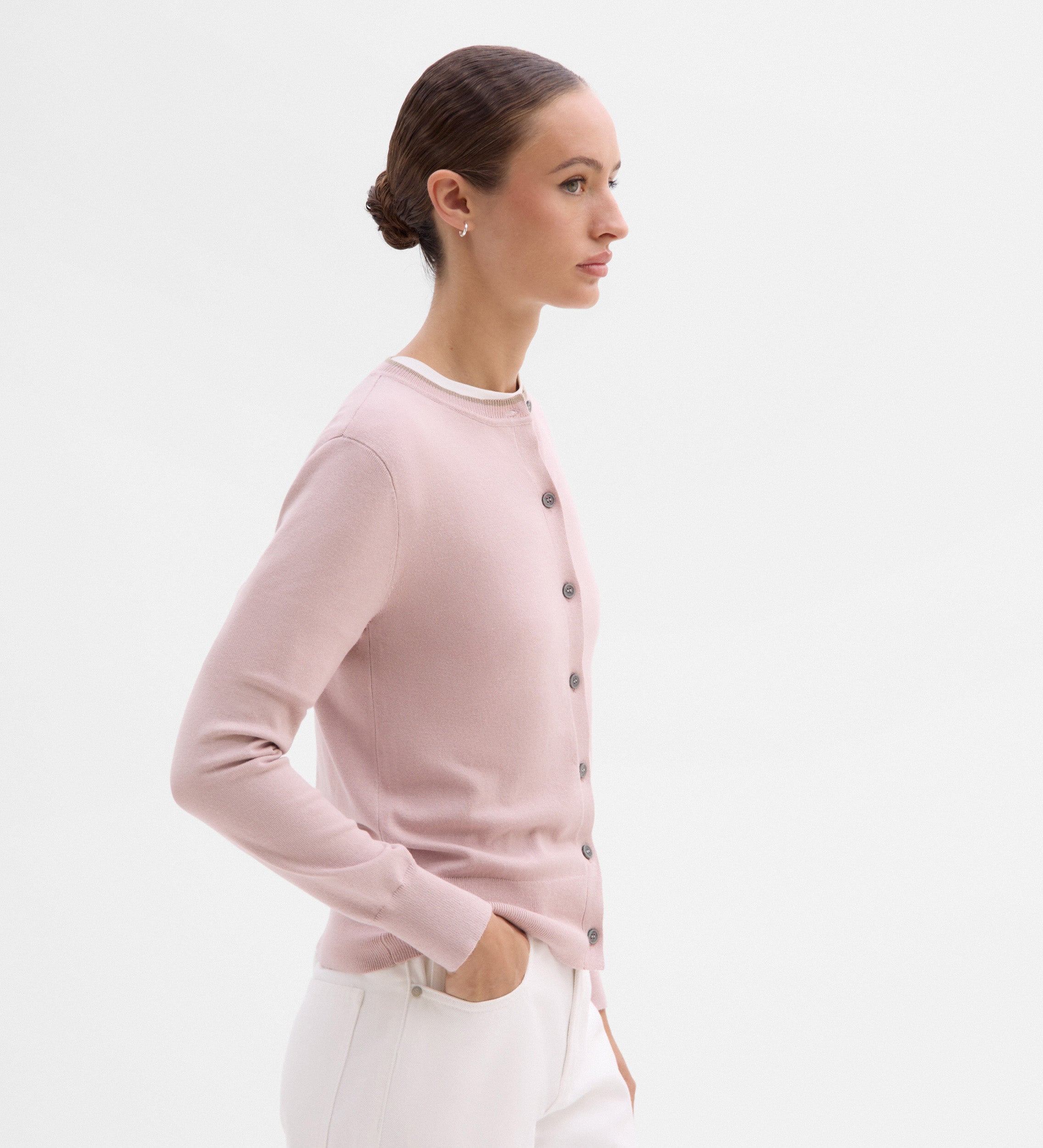 Chaqueta de punto bicolor
