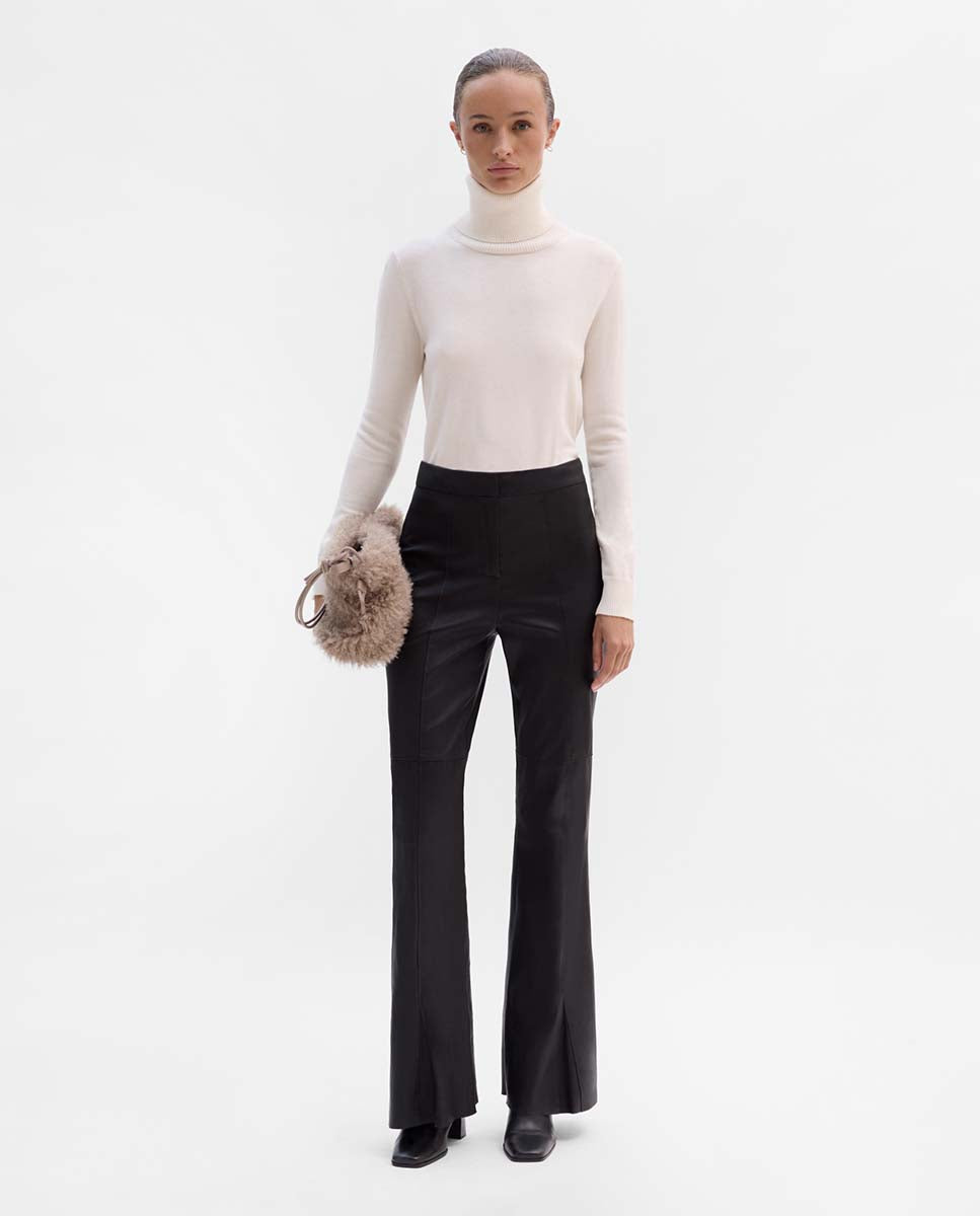 Flared napa pants