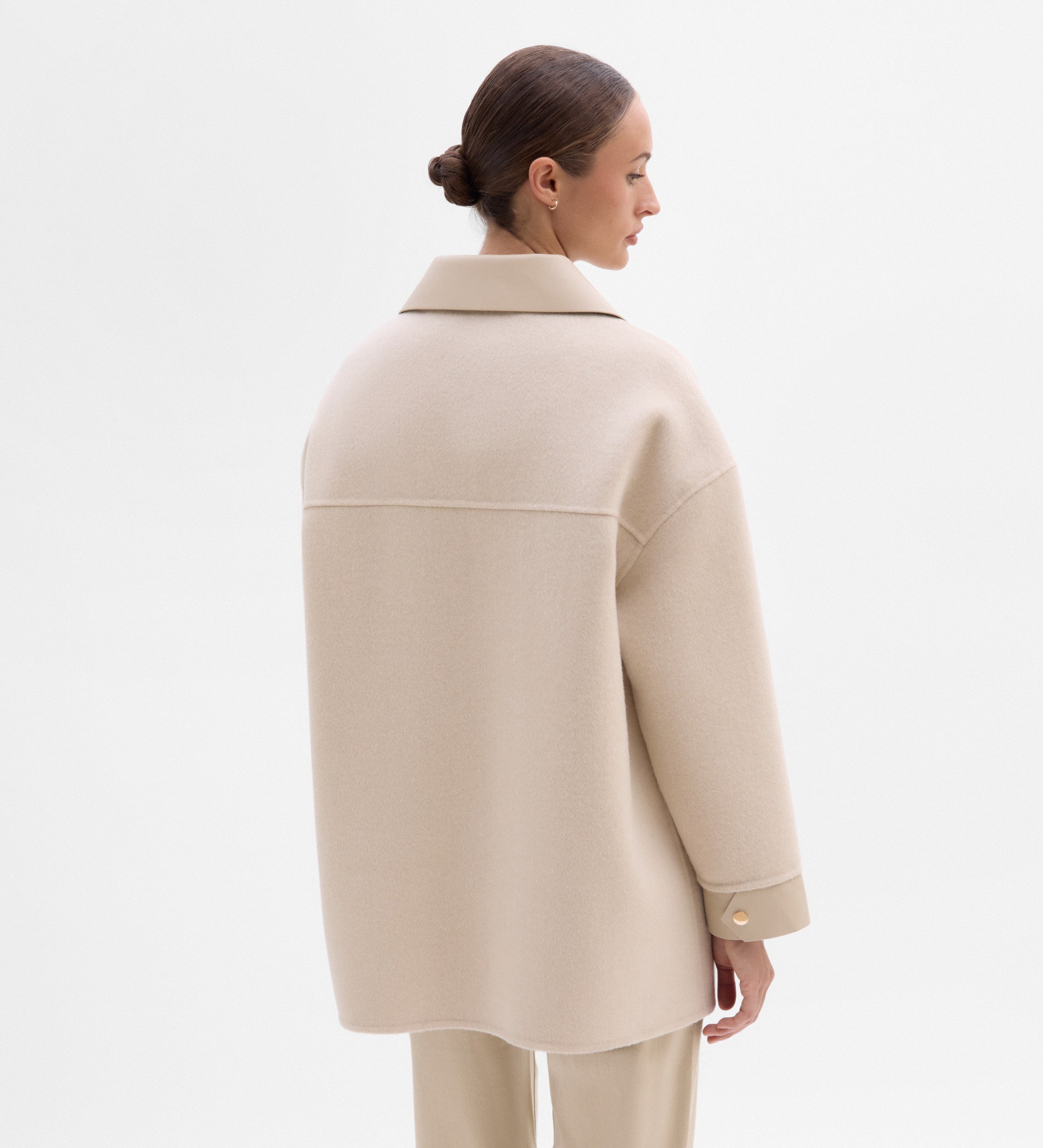 Veste laine bi-matière