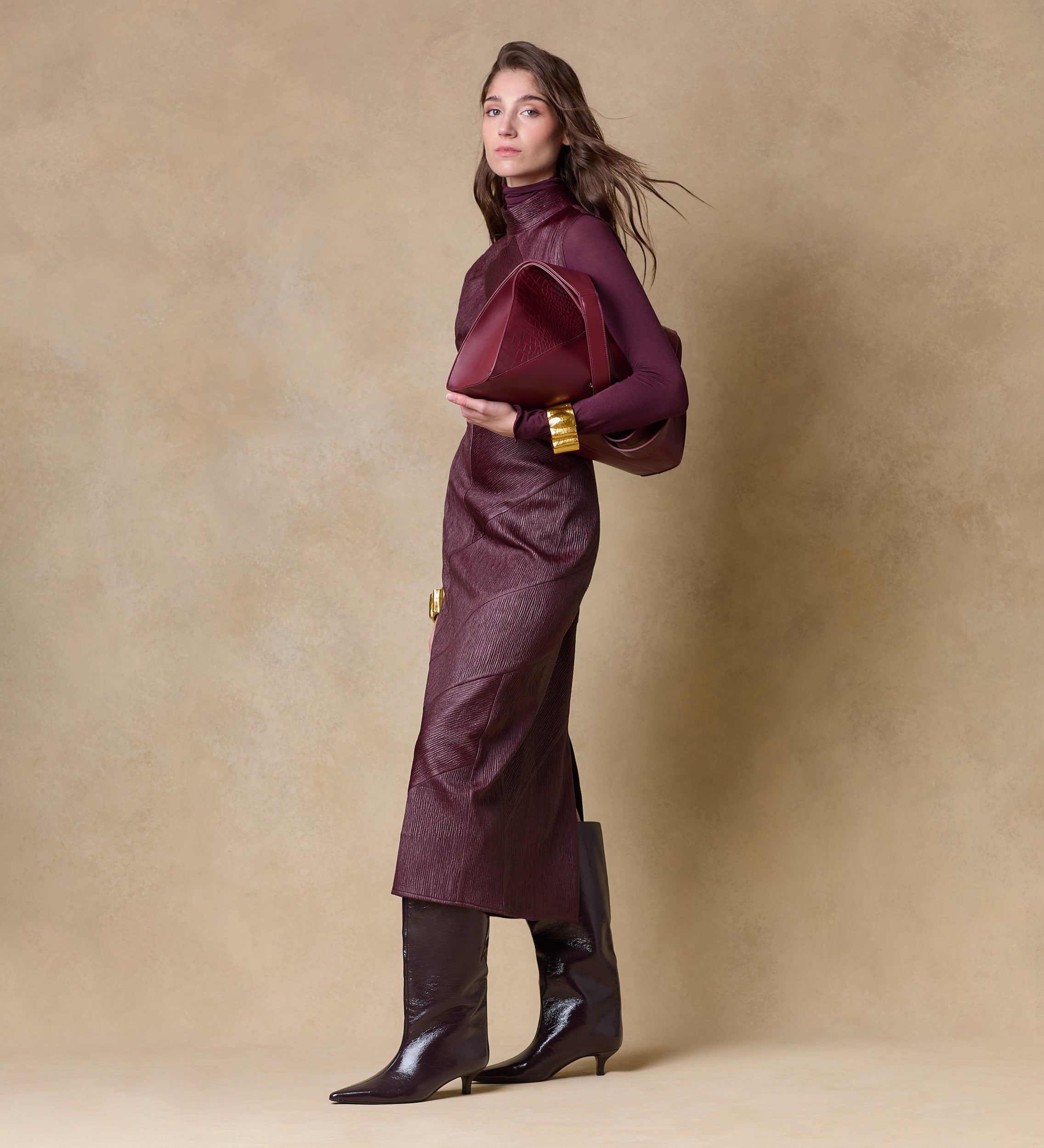 Sac cabas combiné cuir