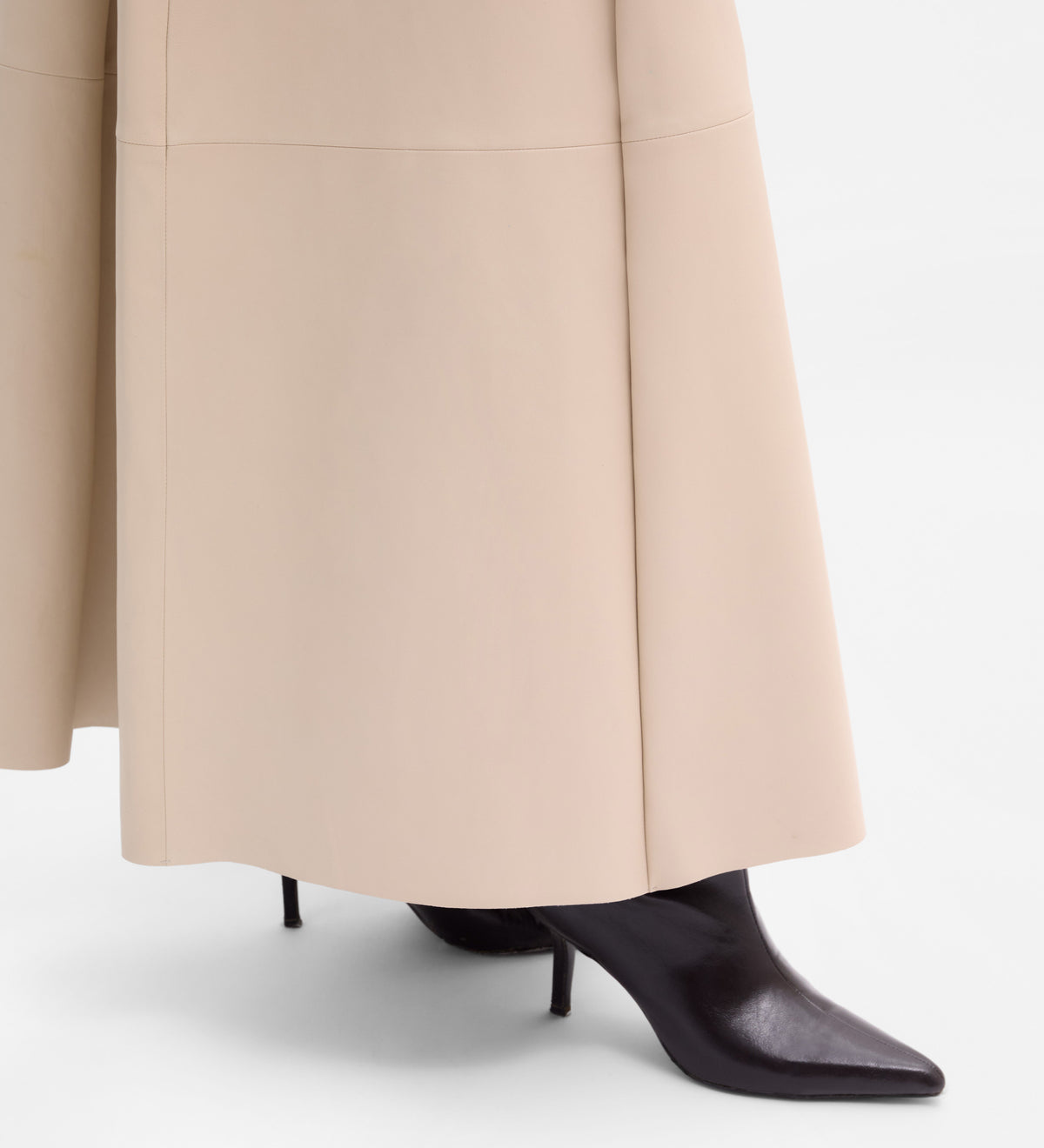 Flared napa skirt