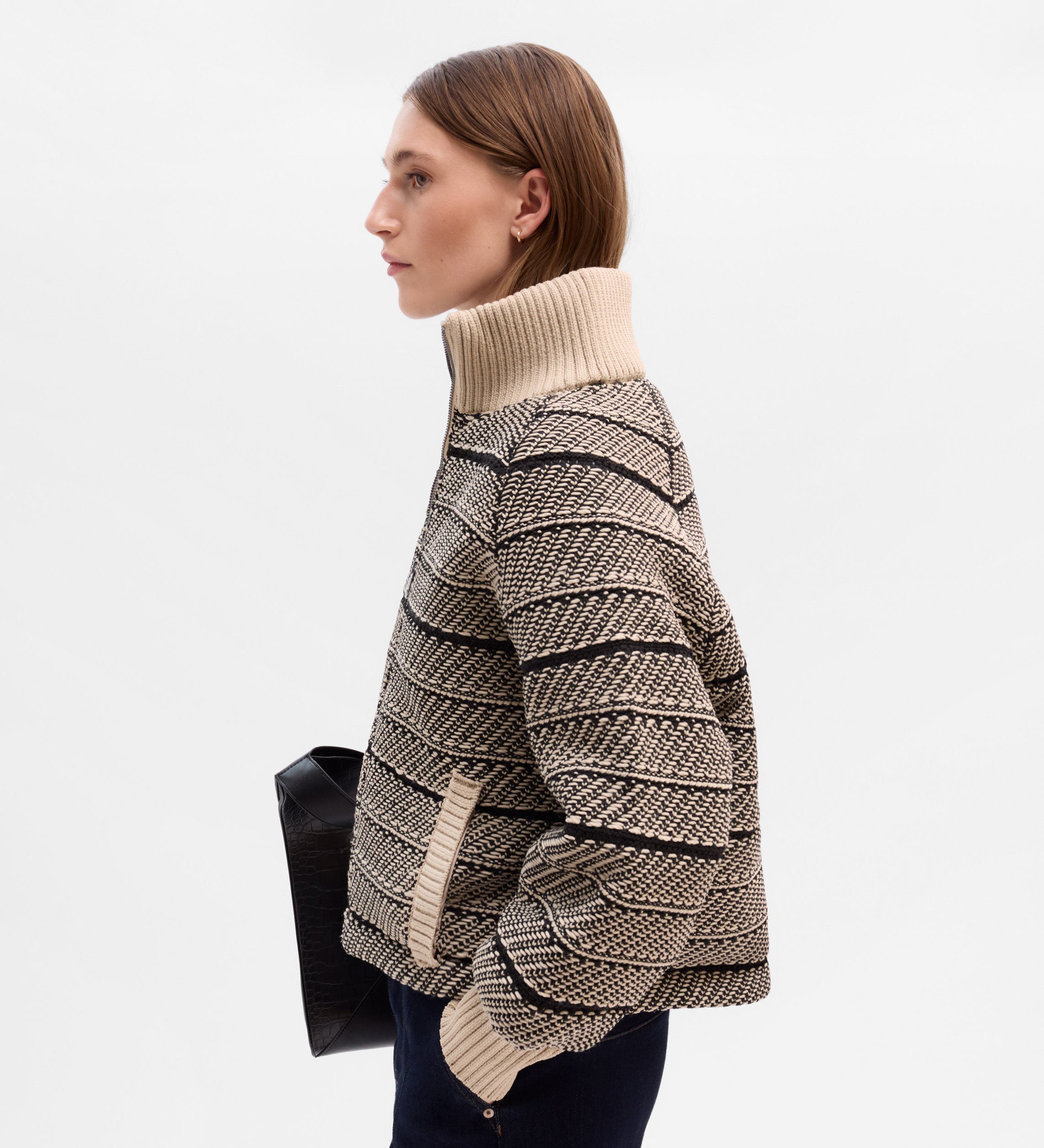 Blouson aviateur jacquard
