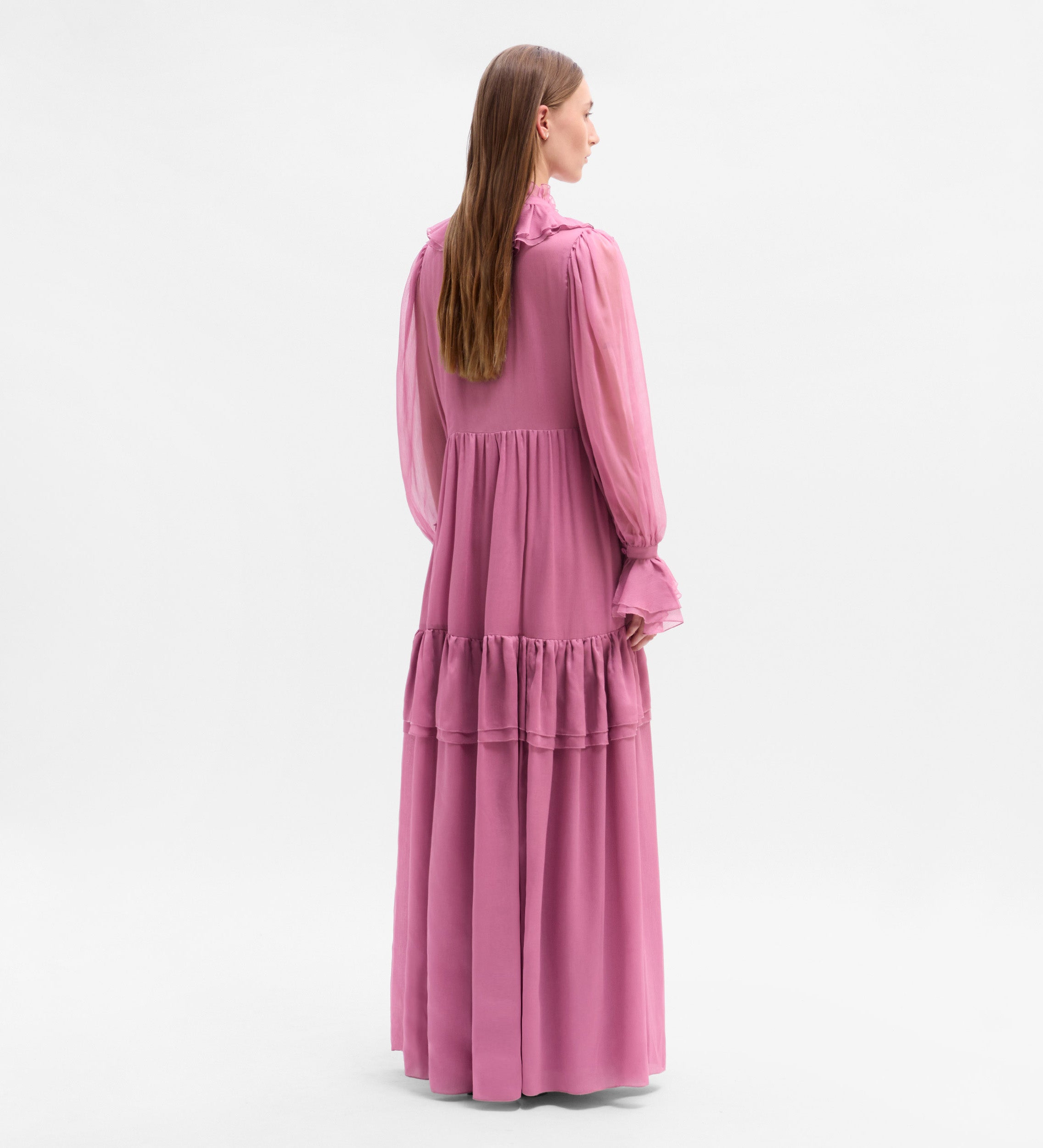 Vestido vaporoso volantes