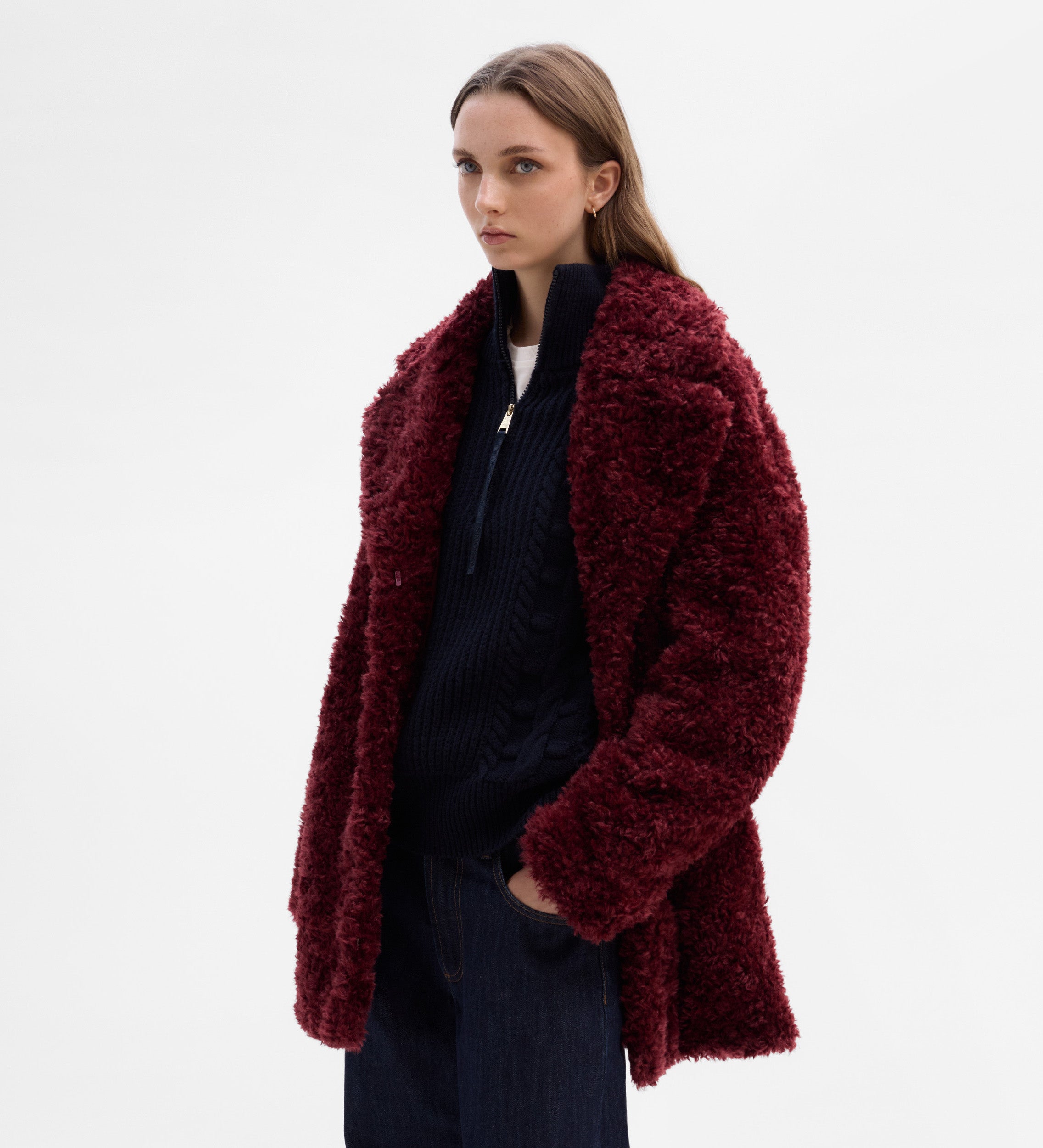 Chaquetón efecto pelo