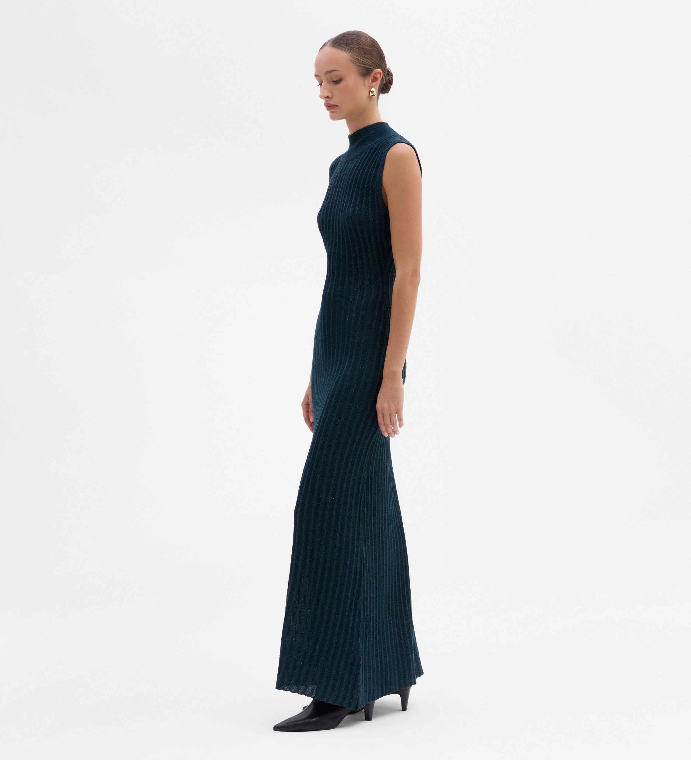 Robe maille métallisée