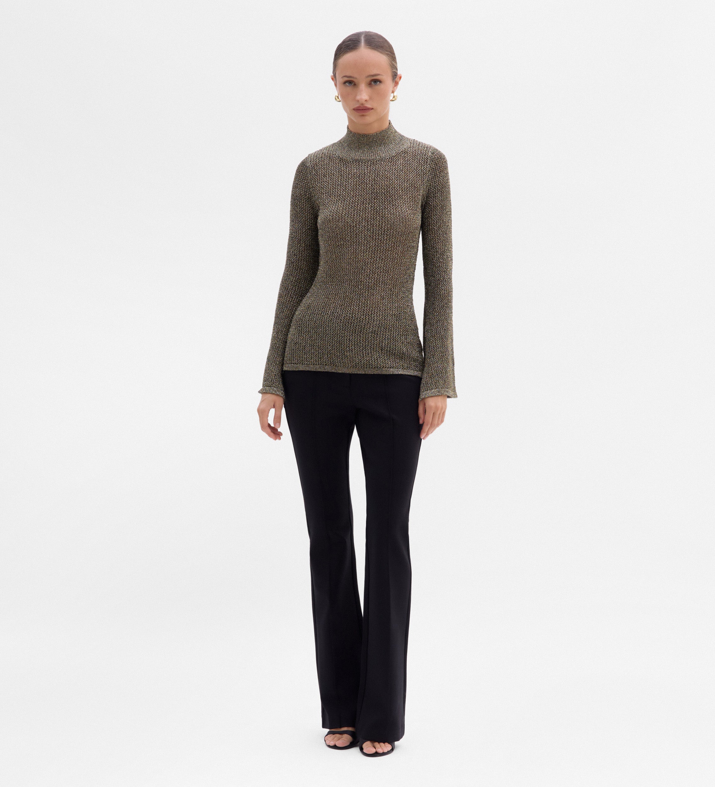 Pull en maille métallisée