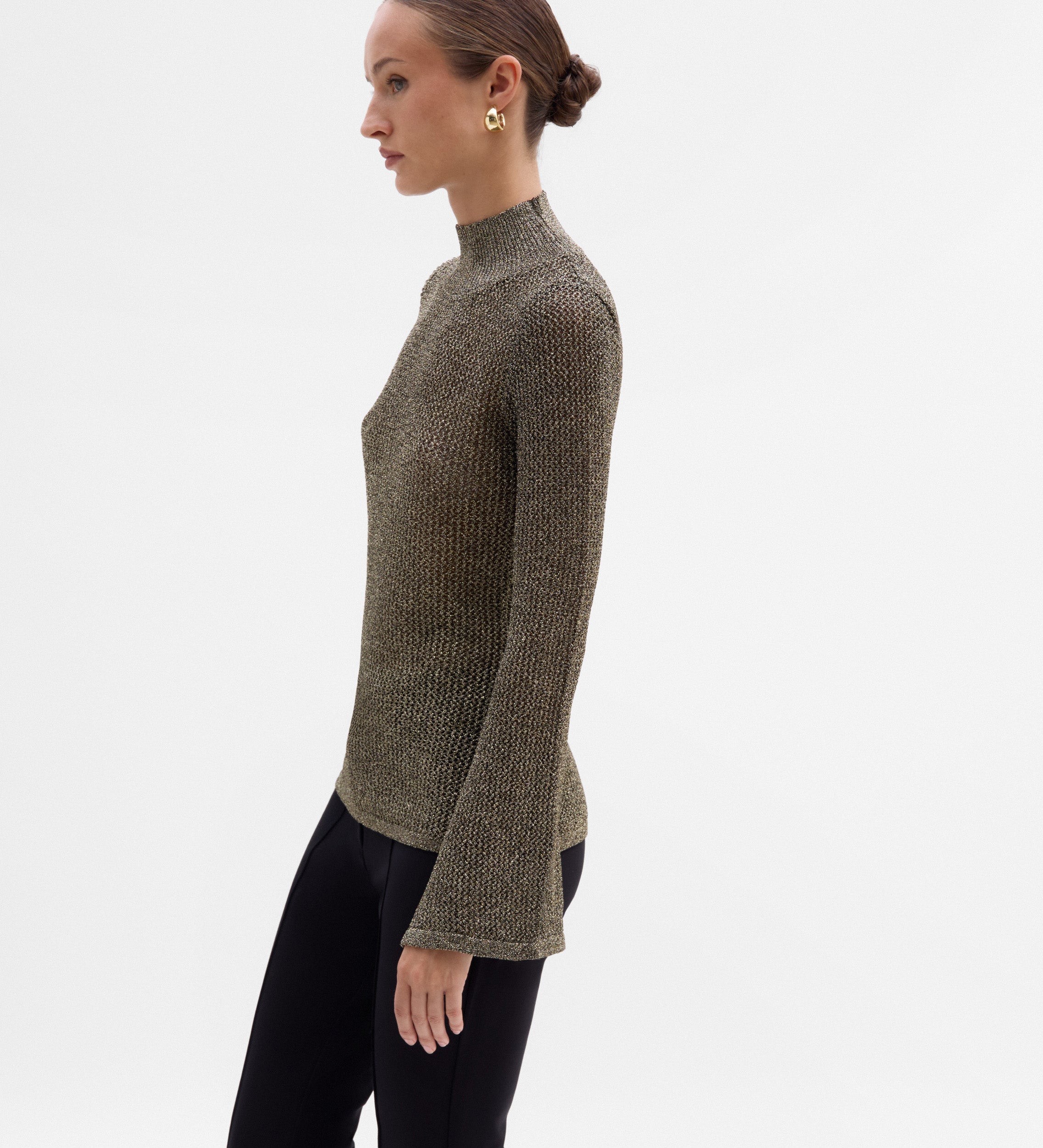 Pull en maille métallisée