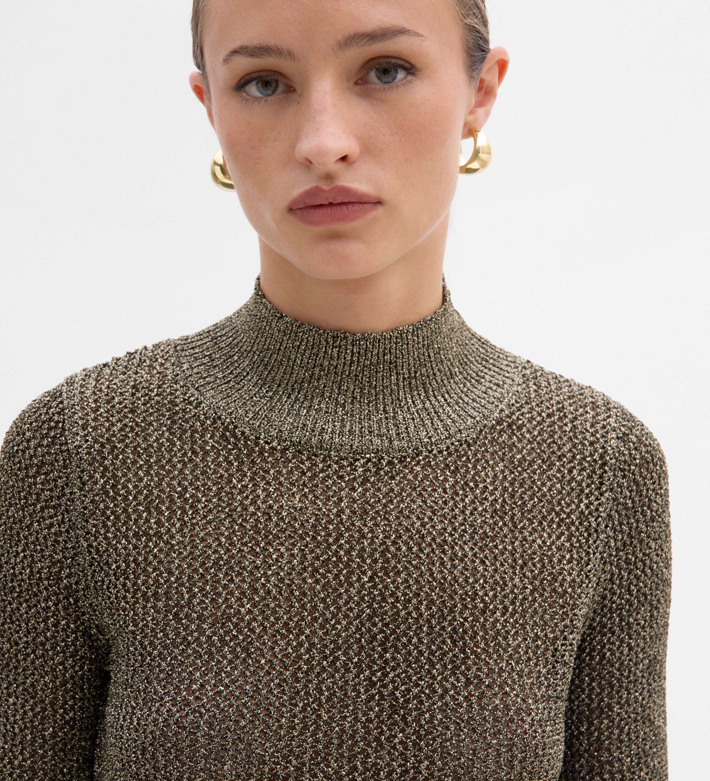 Pull en maille métallisée