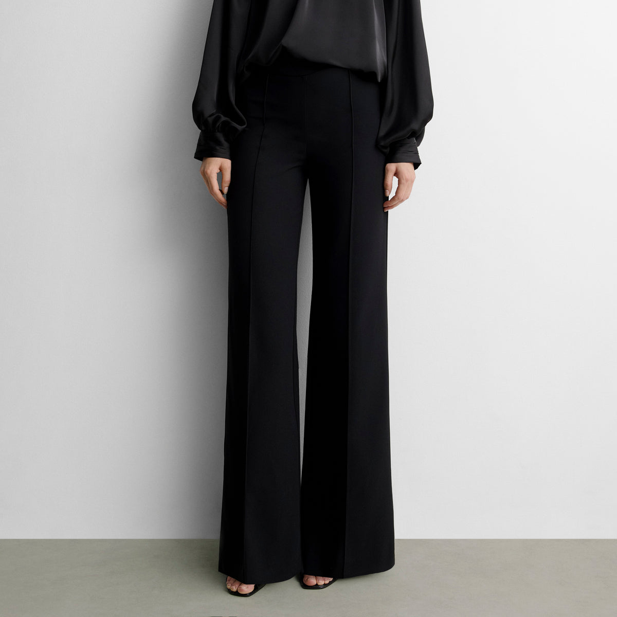 High-waisted flared pants