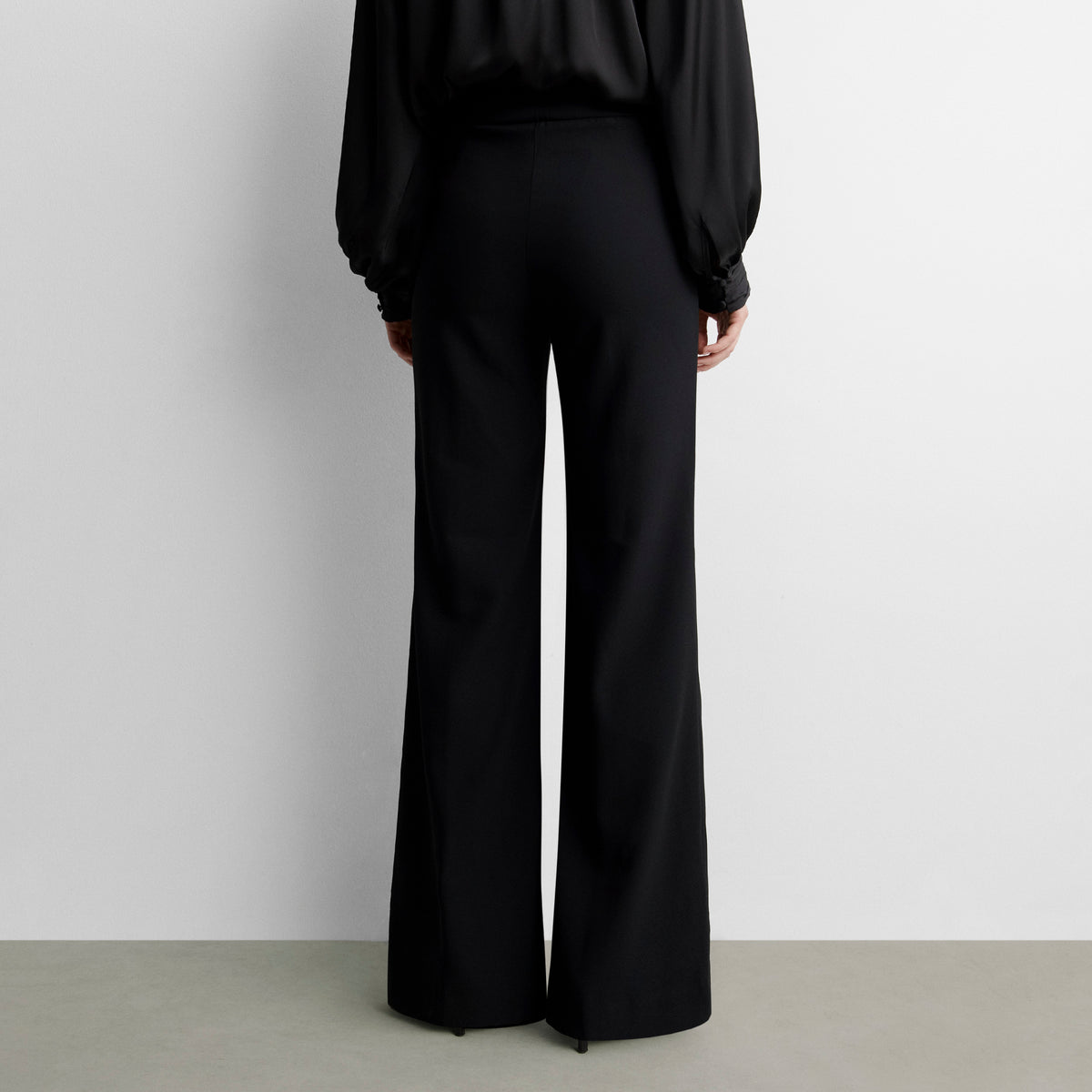 High-waisted flared pants