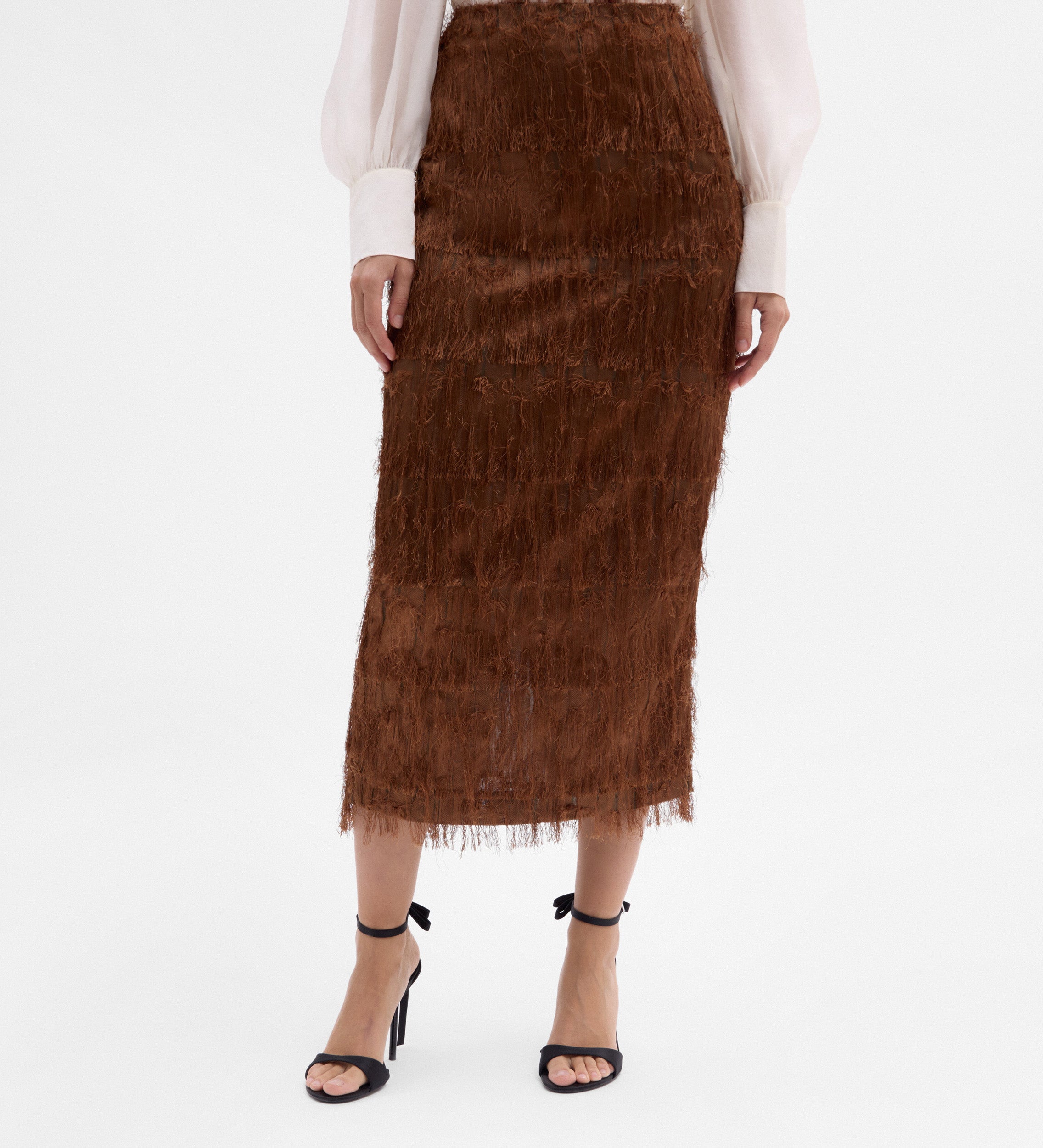 Falda midi textura