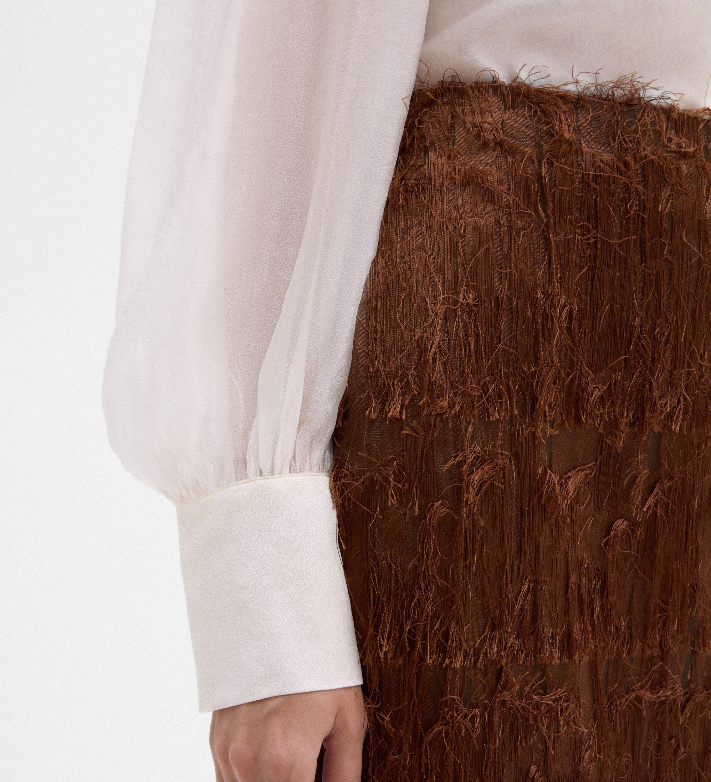 Falda midi textura
